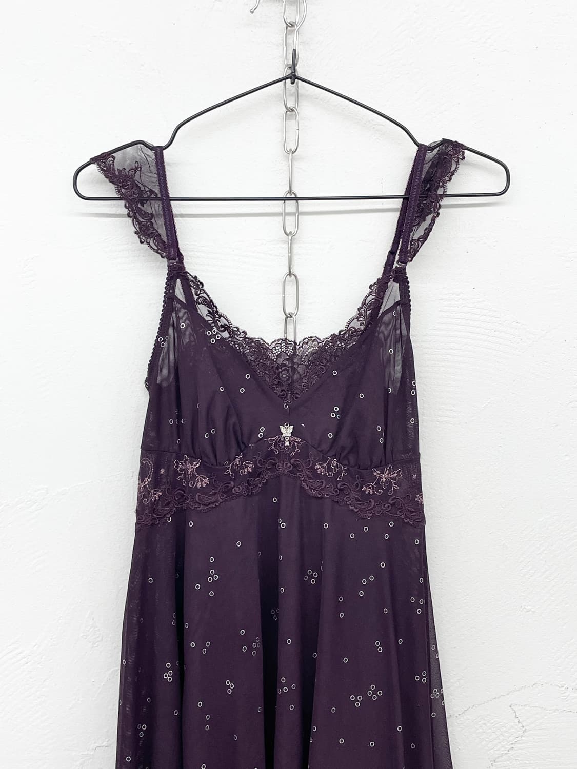 퍼플페어리 언발 레이스 슬립 상품이미지5