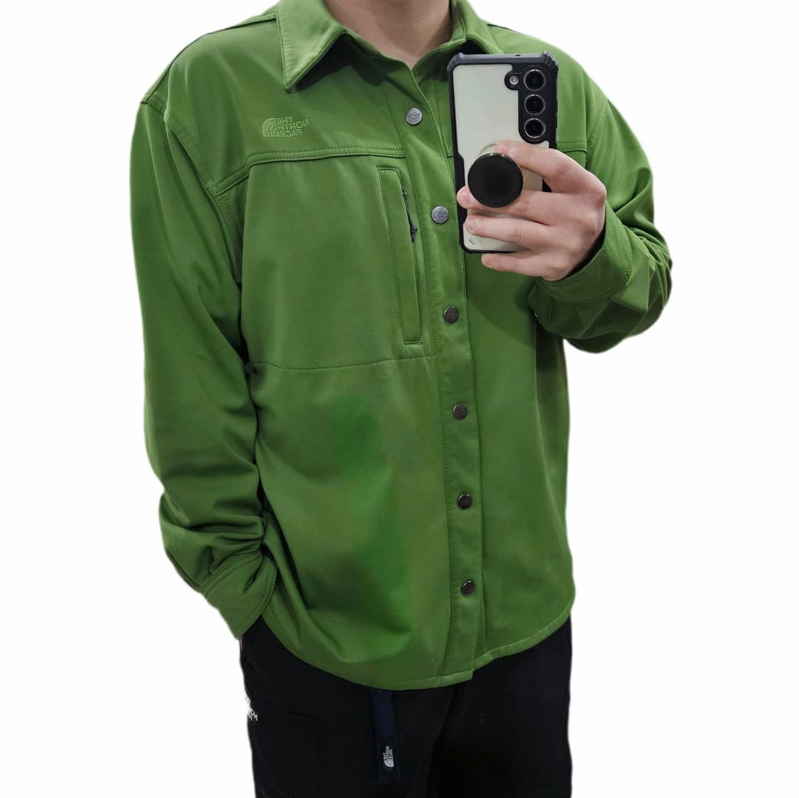 95-100) 노스페이스 말차 그린 셔츠자켓 상품이미지1