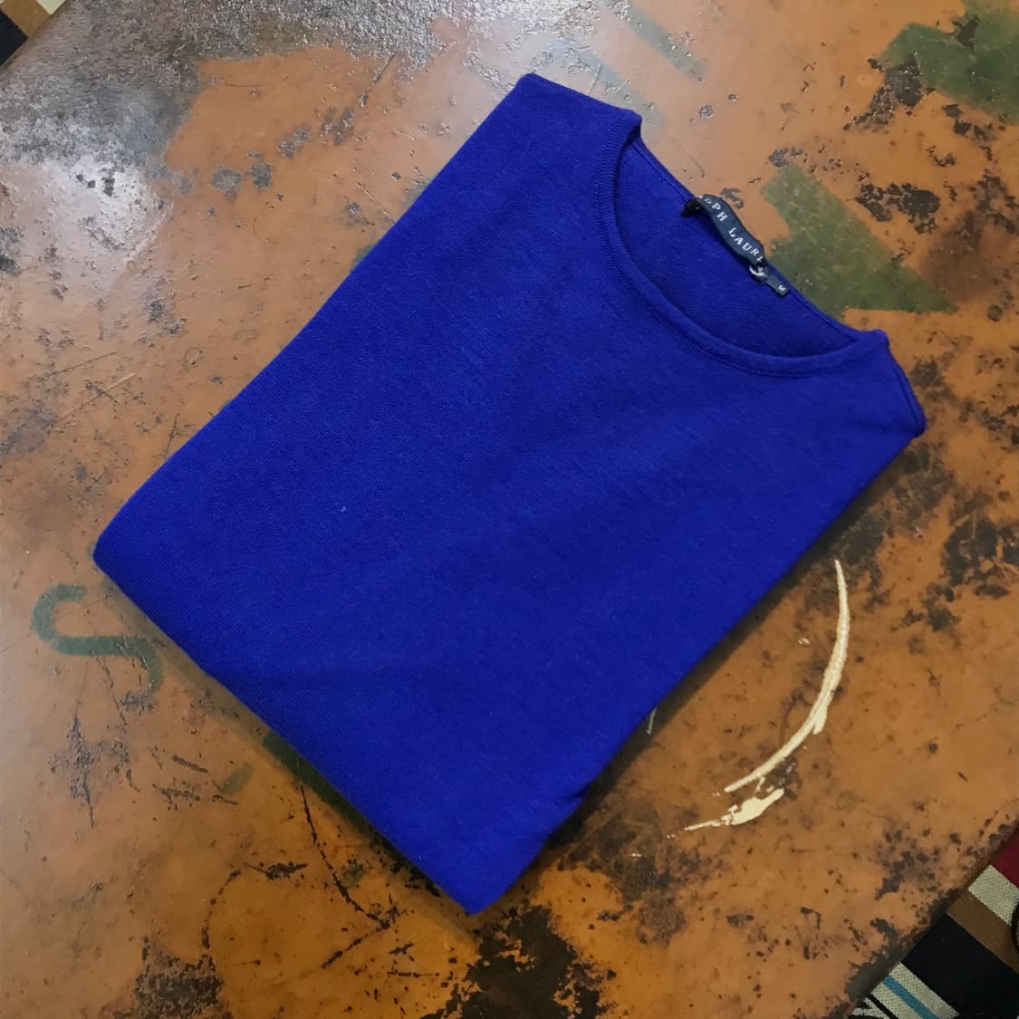 폴로랄프로렌 딥 블루 캐시미어 혼방 A라인 긴팔 원피스 여성 44 사이즈 상품이미지1