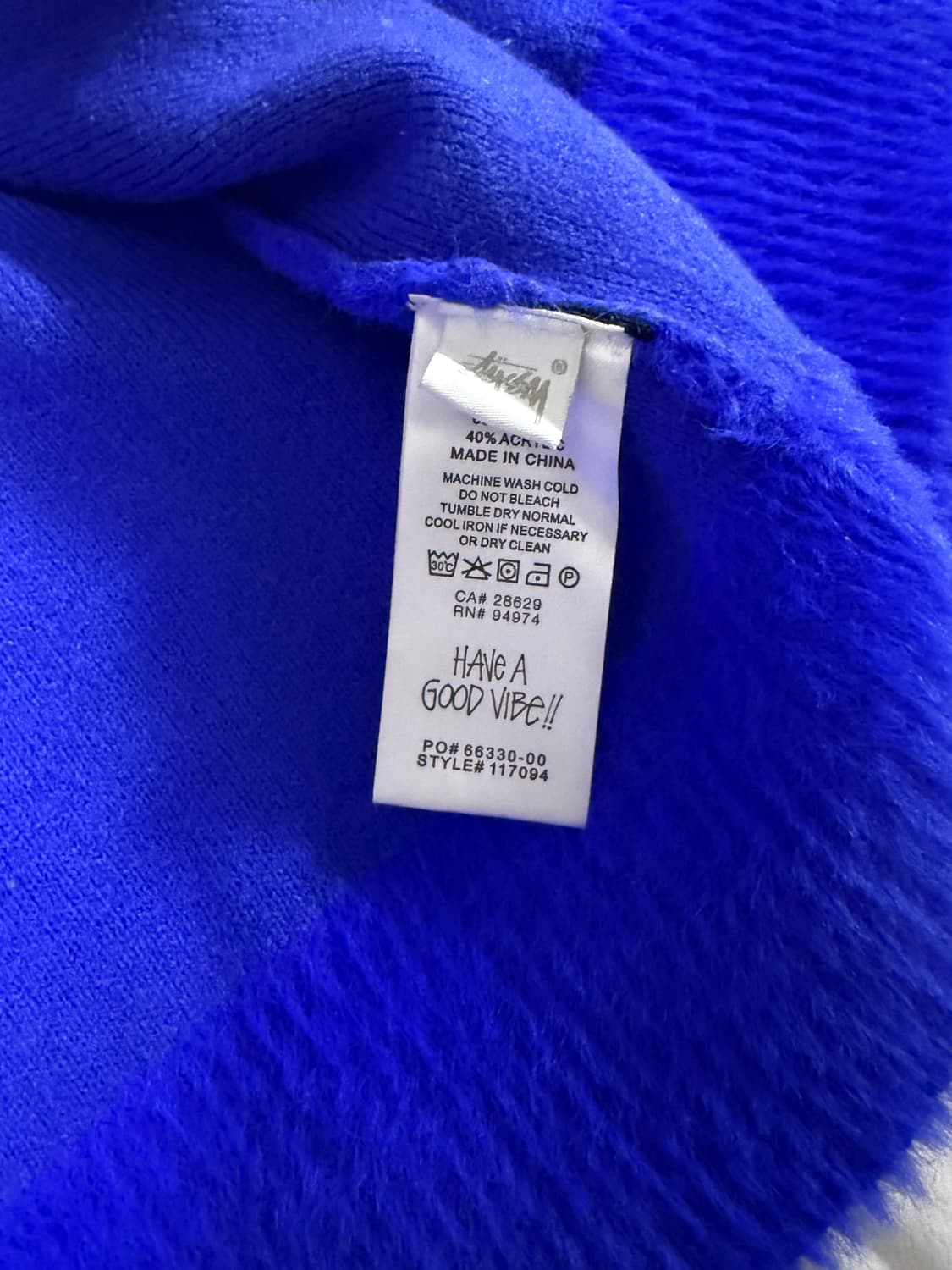 스투시 쉐기독 가디건 블루 (XL) 상품이미지3