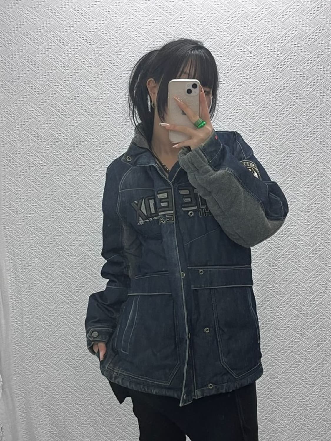 MLB 올드스쿨 레트로 스트릿 데님 패딩 자켓 95 C08294 상품이미지2