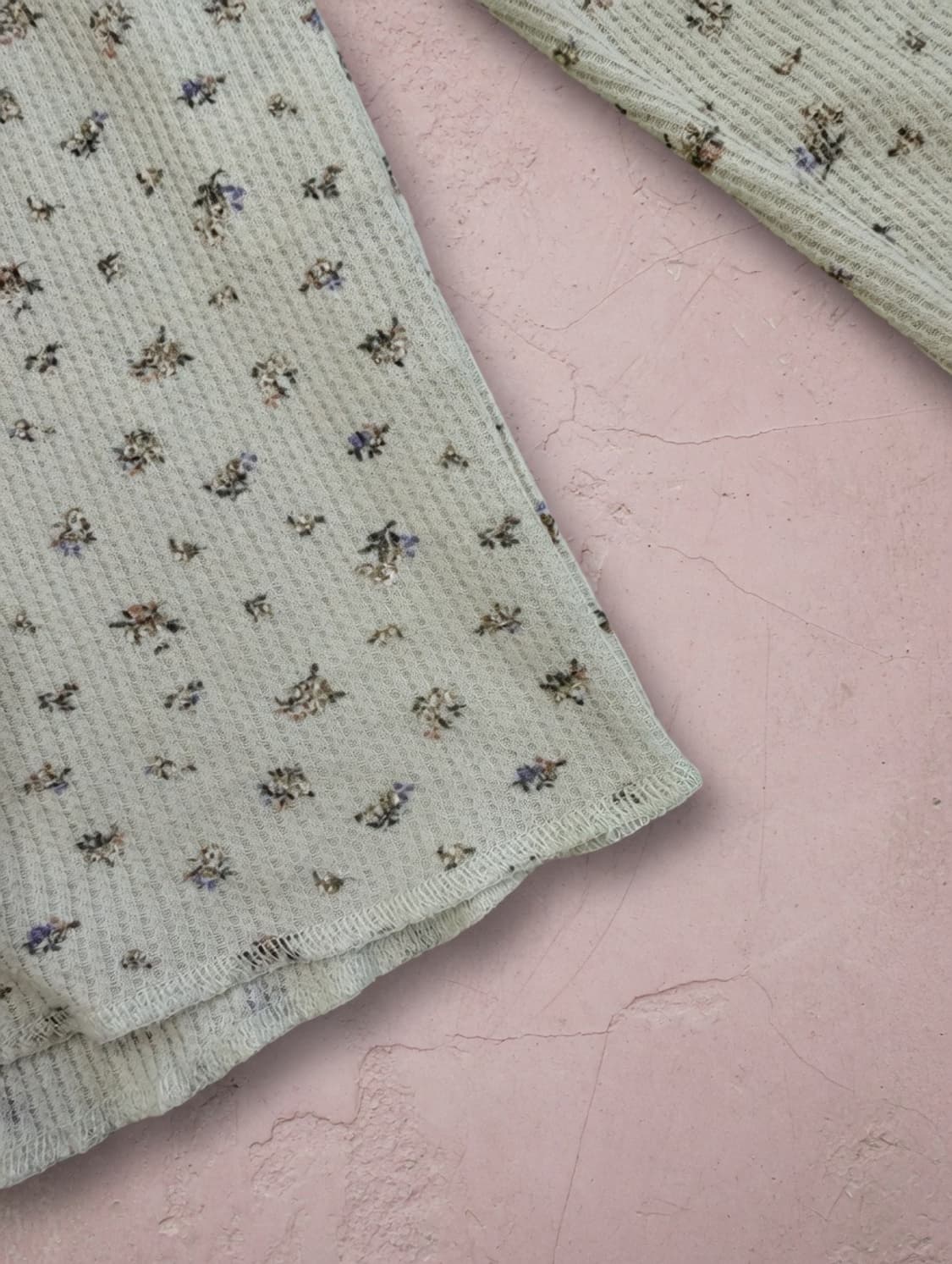 Cinema club vintage floral waffle top 상품이미지9