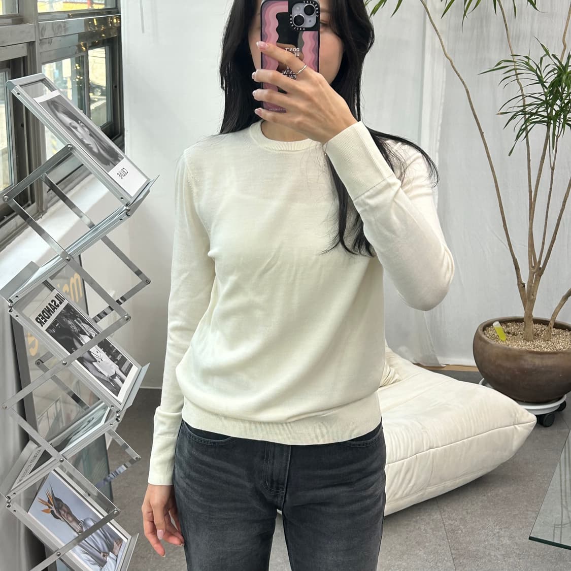 유니클로 긴팔 니트티셔츠 상품이미지3