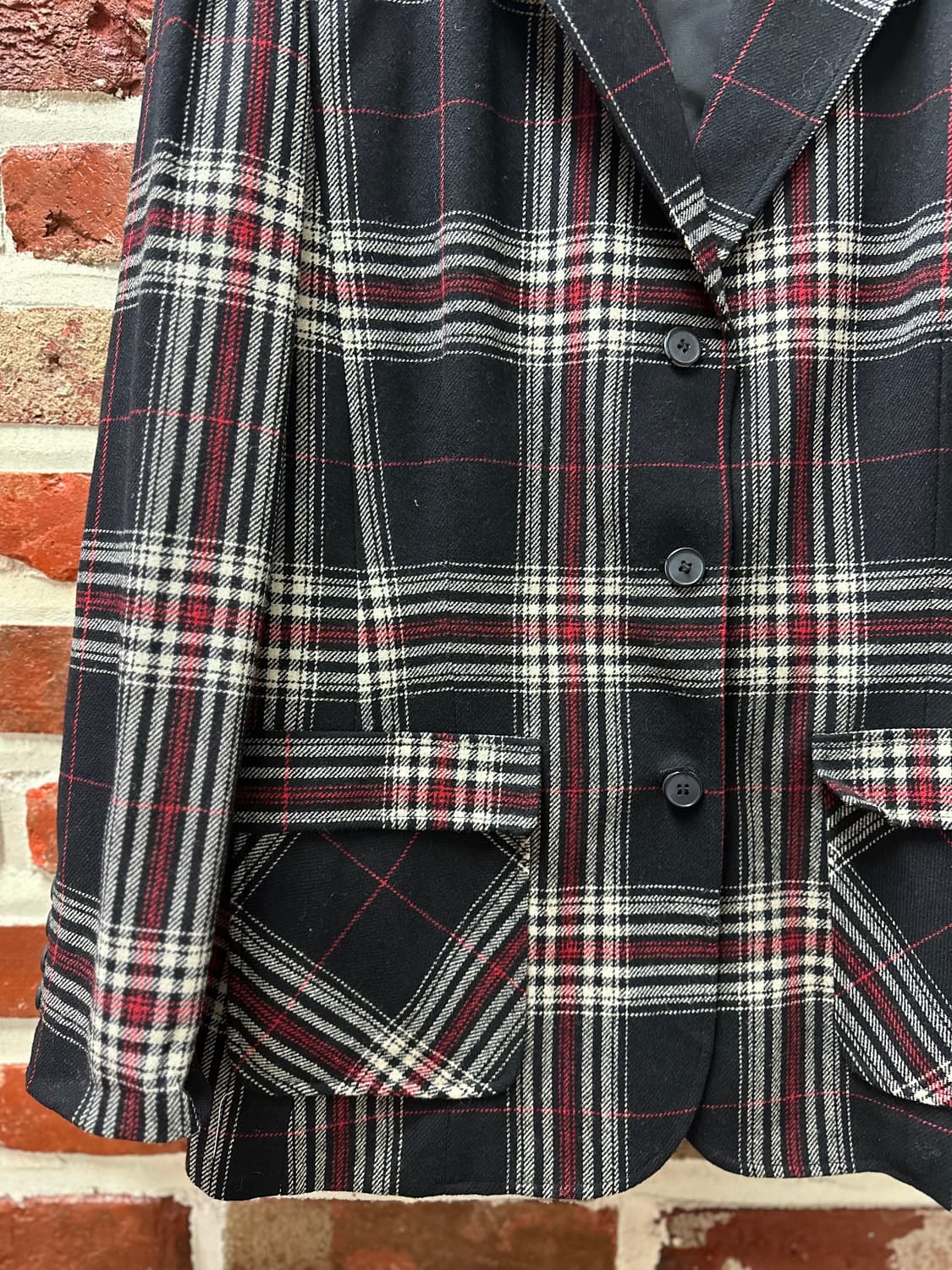 (OS)70-80s 펜들턴 타탄체크 버진울 블레이저 상품이미지4