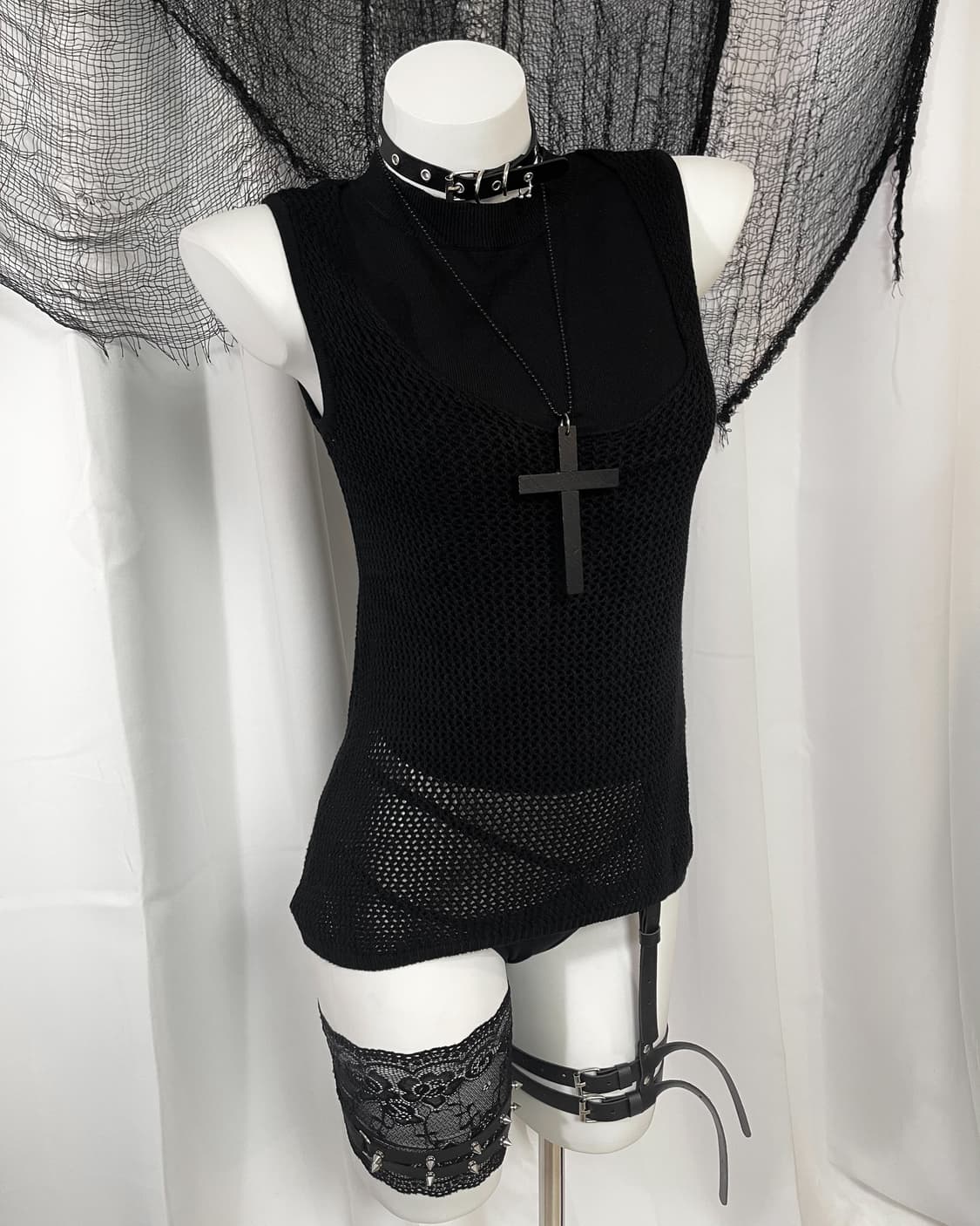 mask knit sleeveless 상품이미지2