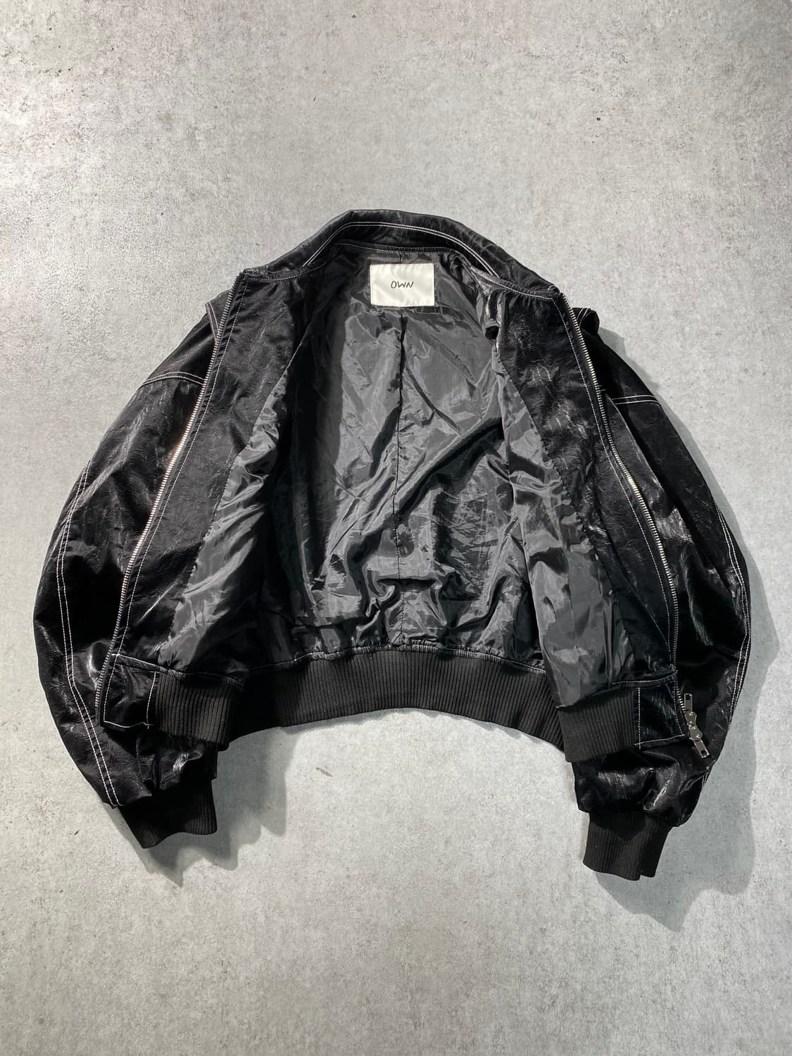 [F] OWN 투웨이 새틴 집업 자켓 상품이미지5