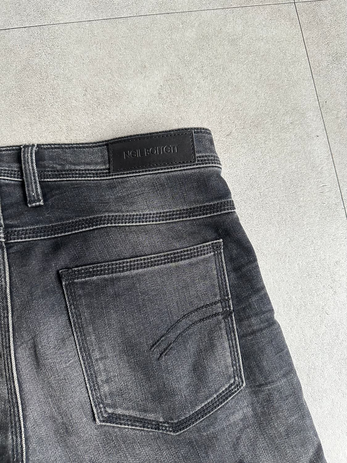 닐바렛 바이커 레더 패널 슬림진 상품이미지8