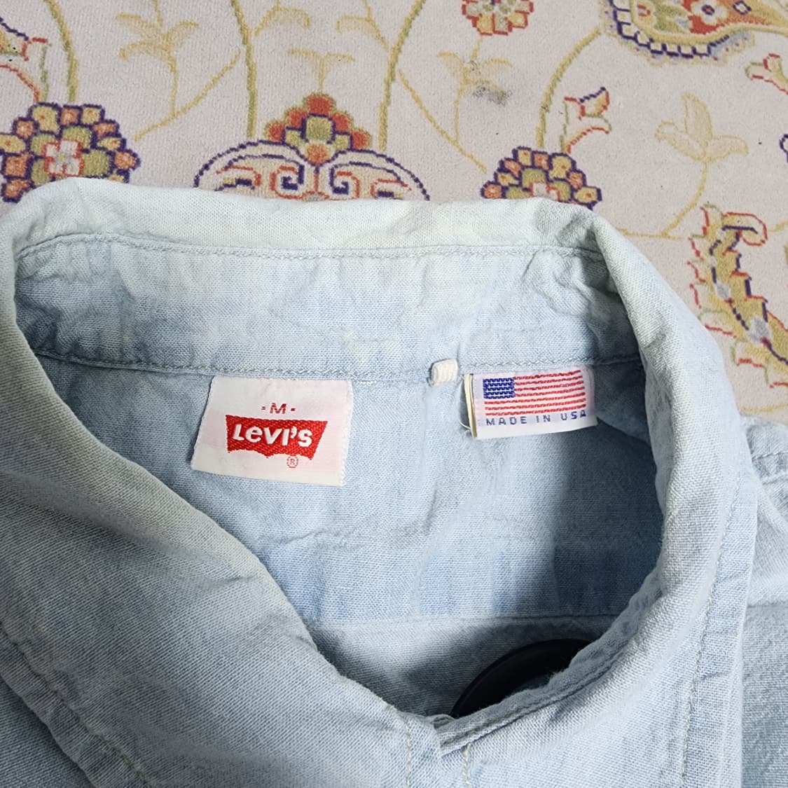 USA) 리바이스 오렌지탭 연청 셔츠 m 상품이미지2