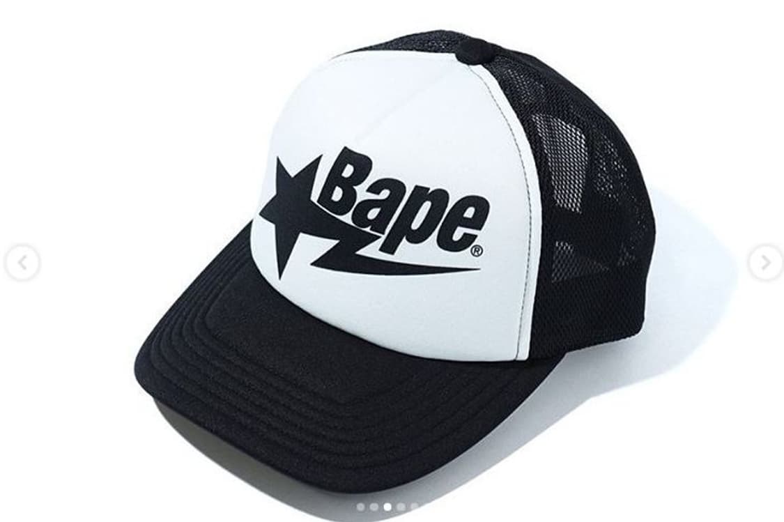 베이프 스타 메쉬 캡 블랙 상품이미지1