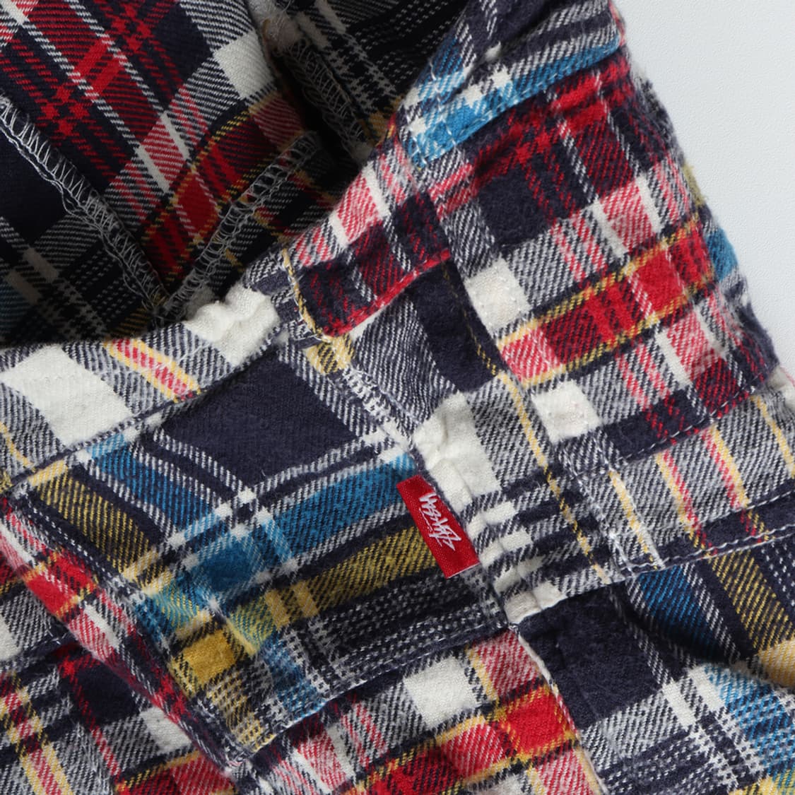STUSSY Patchwork Check Hooded Shirt 상품이미지3