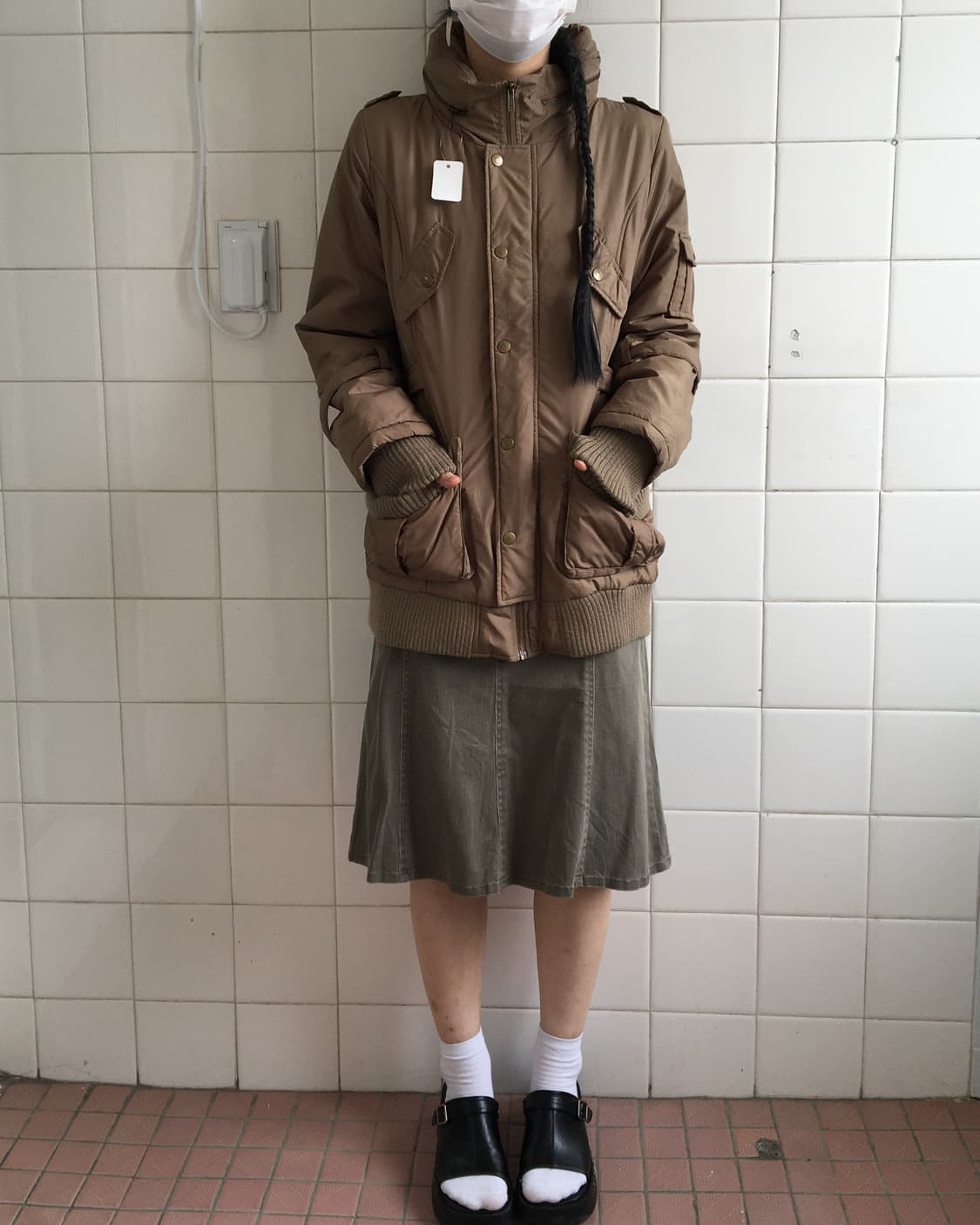 Belted high neck jacket 상품이미지5