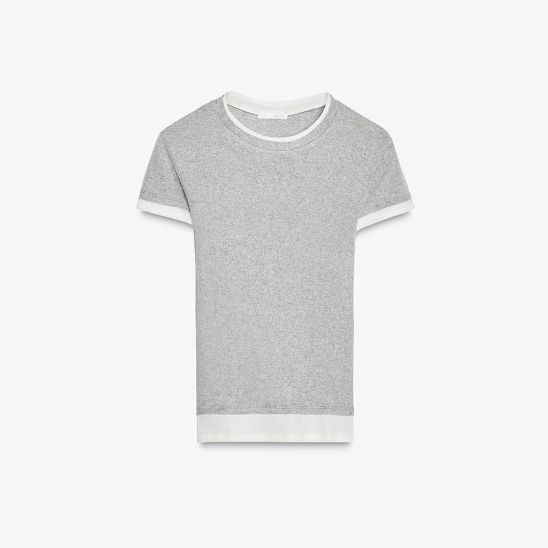자라 더블 레이어 티셔츠 그레이 M (5644/318/081) 상품이미지2