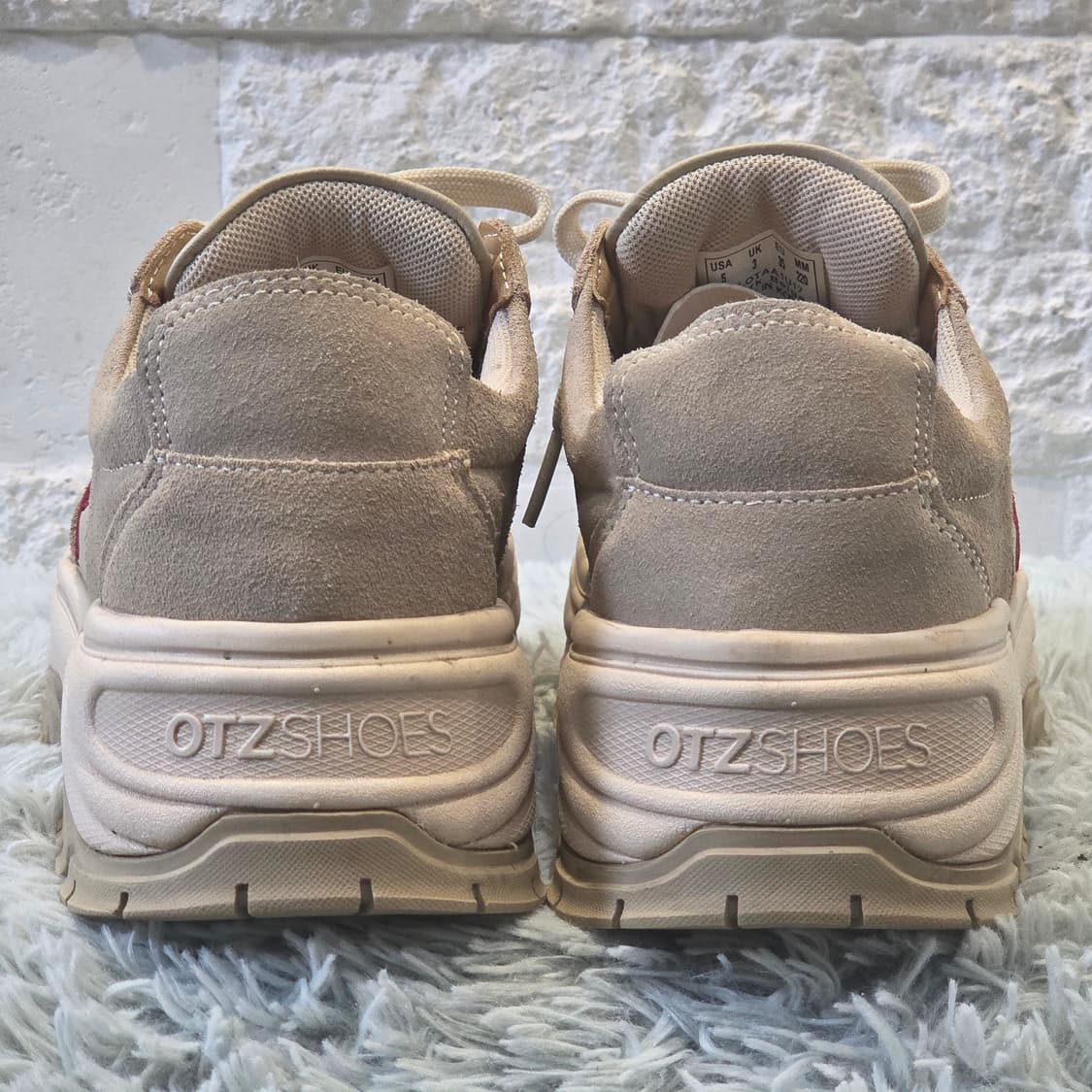 1w-10:OTZ SHOES오티지슈즈 플랫폼 스니커즈 다크 베이지 220 상품이미지3