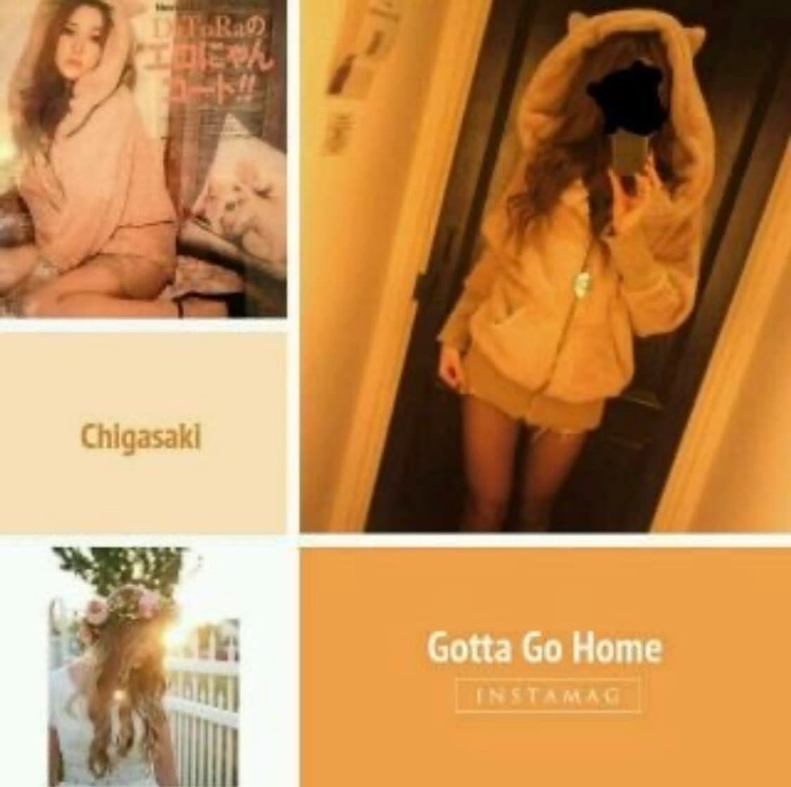 datura 갸루 네코미미 후리스 베이지 집업 핀터 깔 일브 상품이미지2