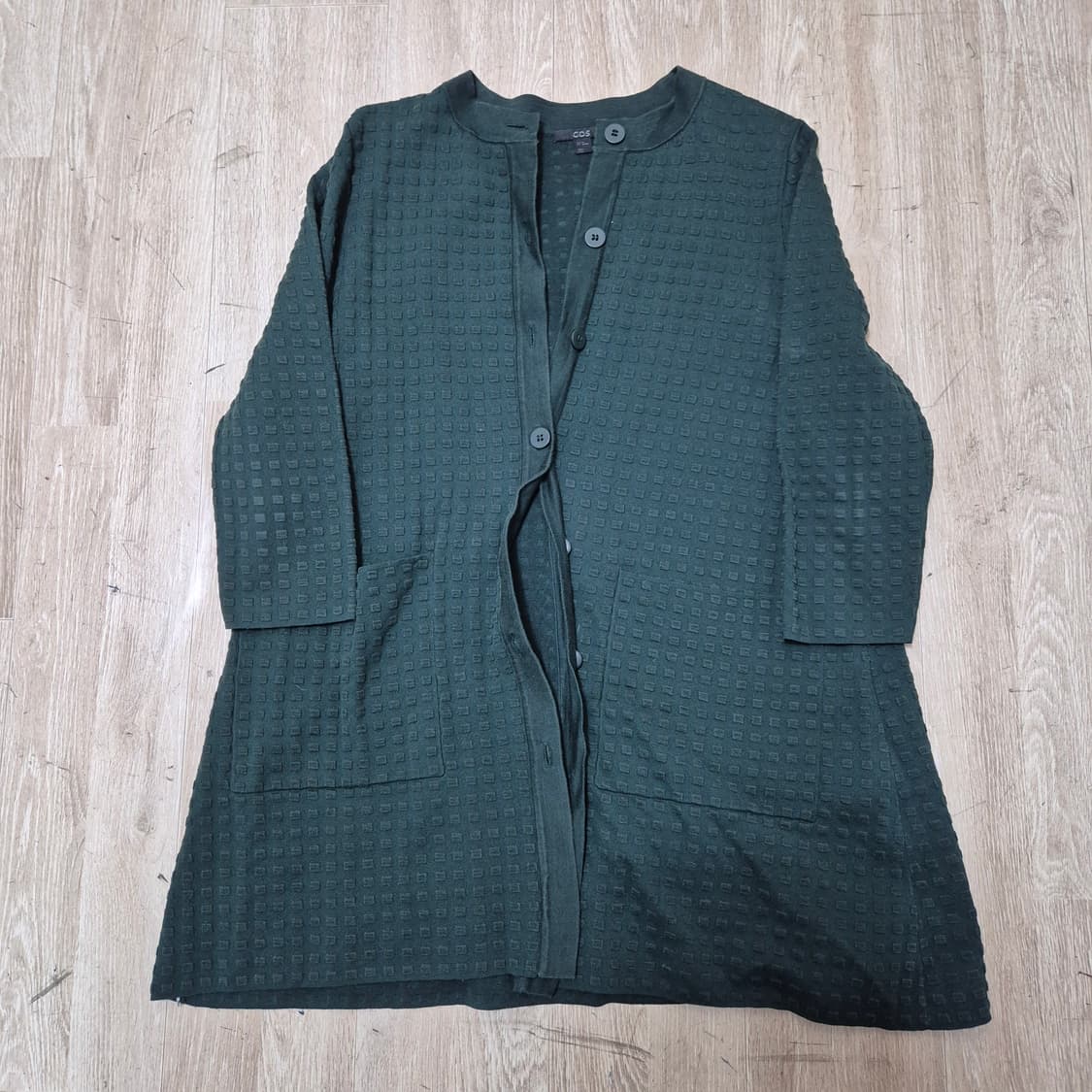 COS 코스 다크 그린 미디 가디건 상품이미지1