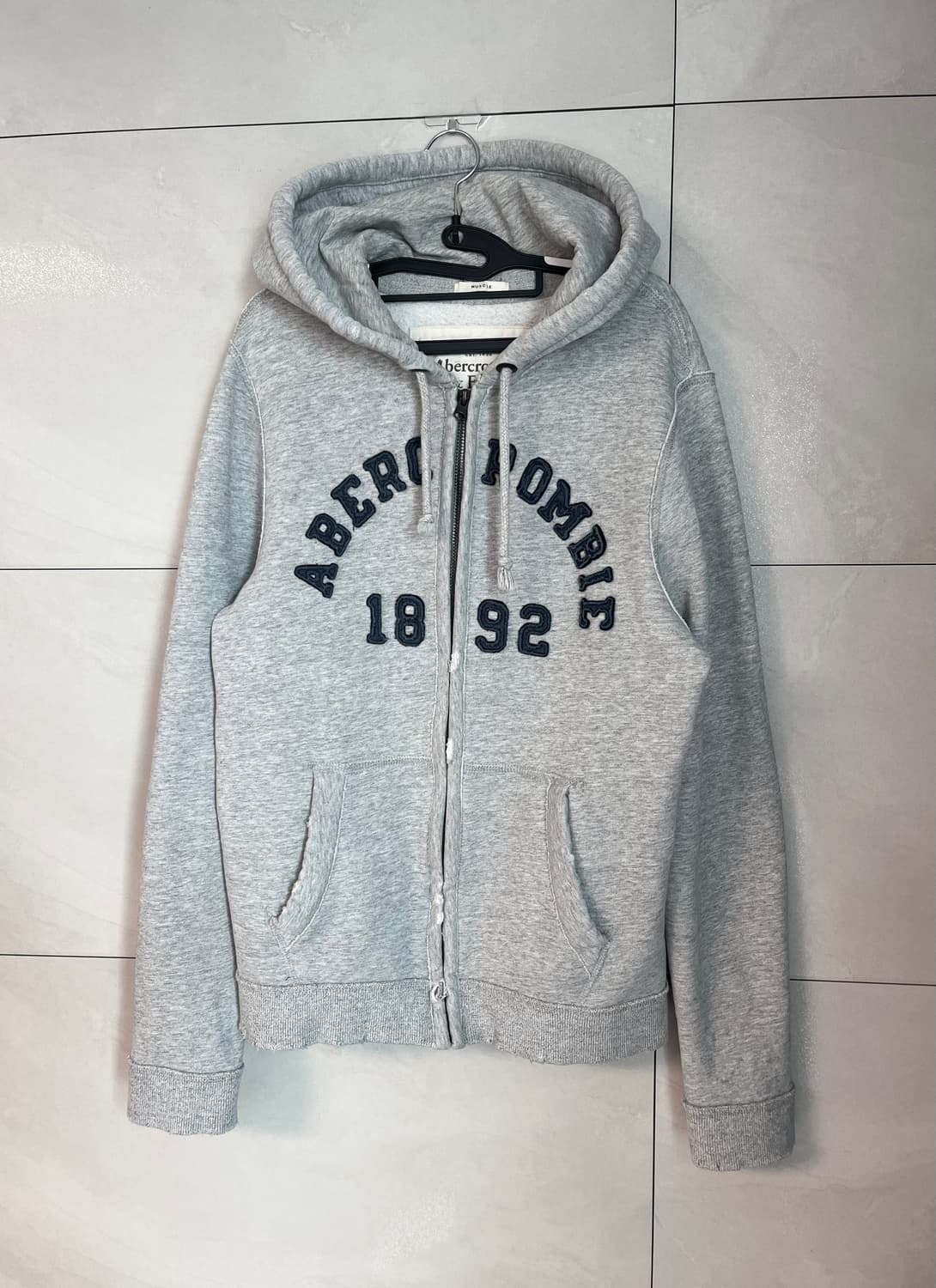 아베크롬비 스펠로고 후드집업 그레이 (M)  상품이미지3