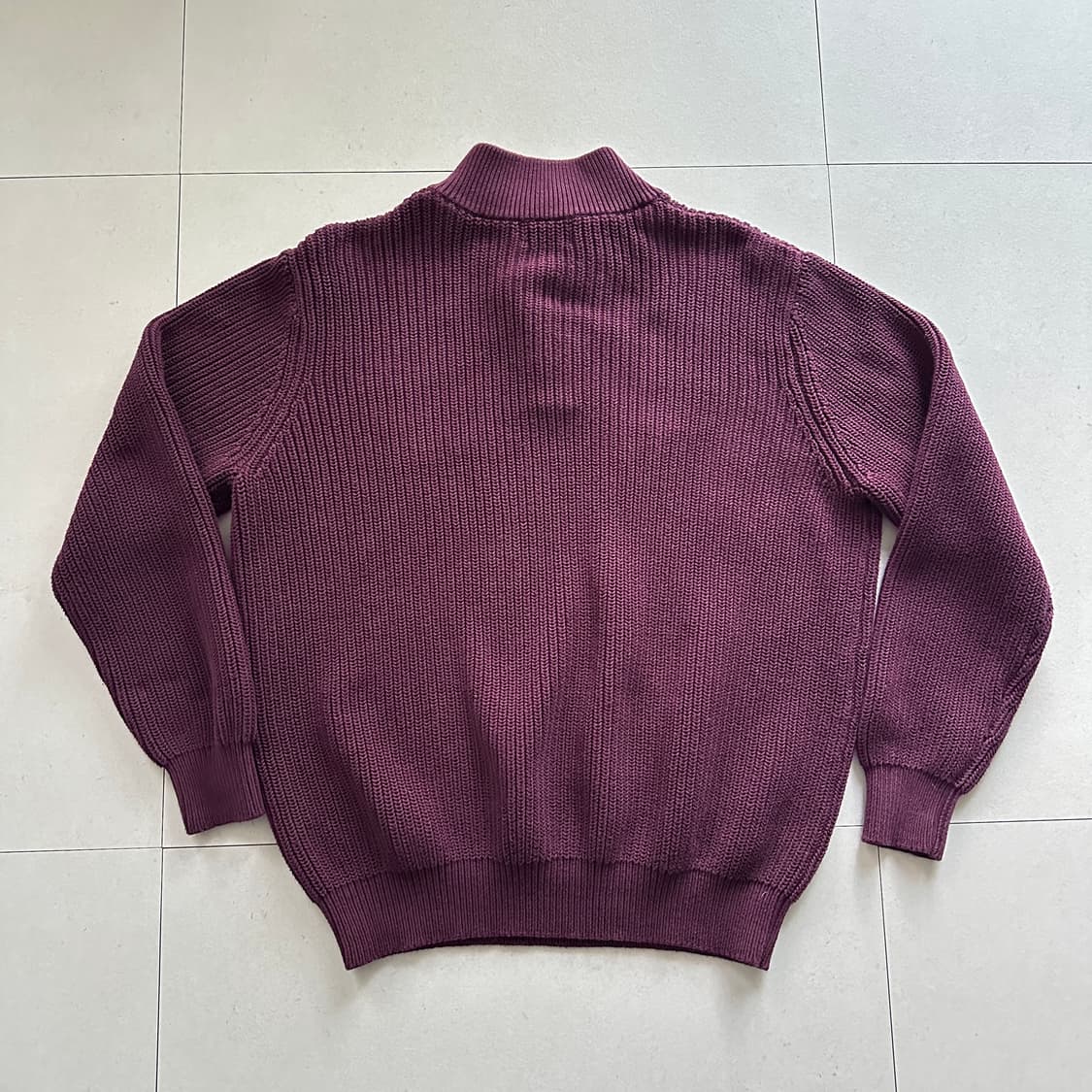 90s 엘엘빈 헨리넥 코튼 니트 XL 상품이미지7