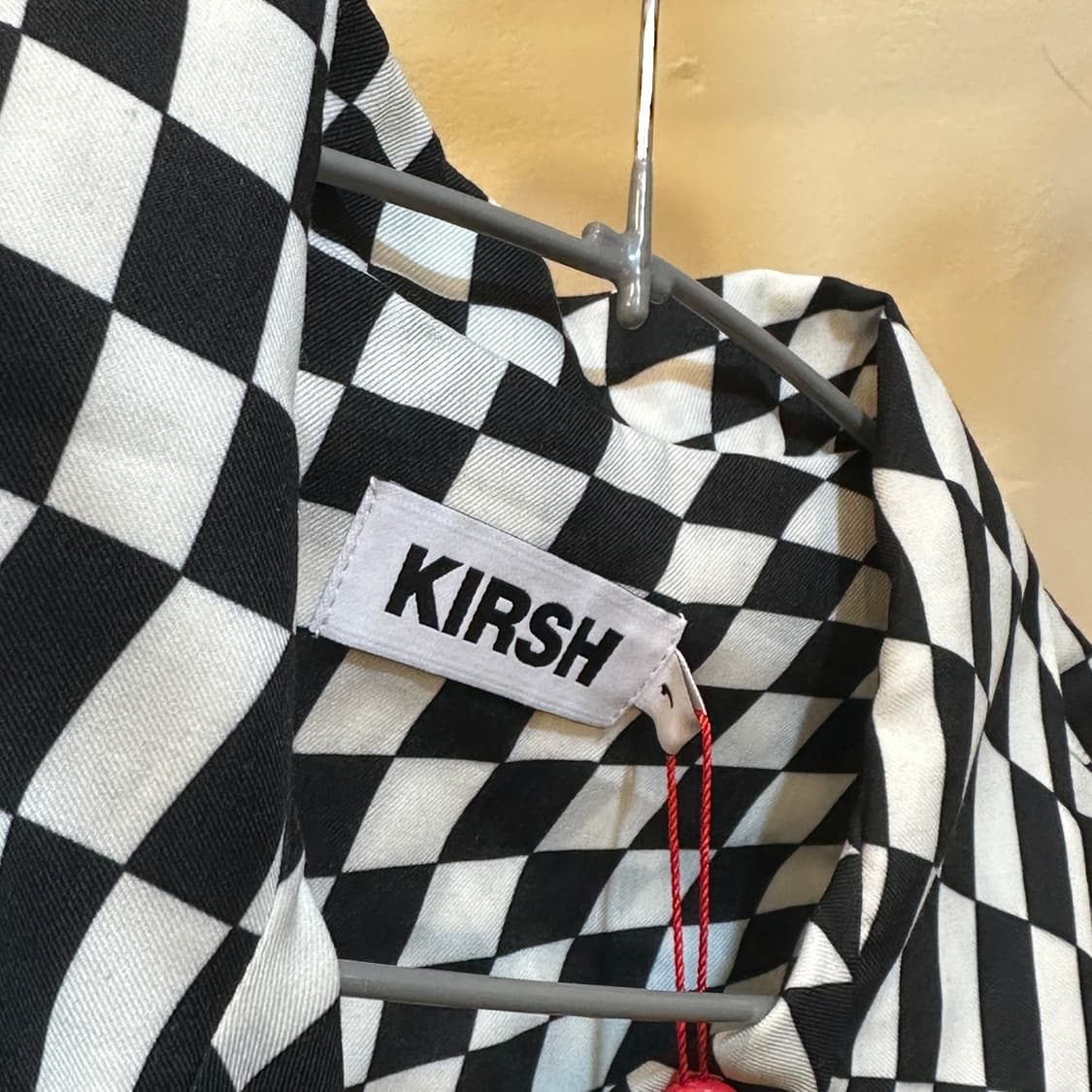  키르시 체커보드 반팔 셔츠 새상품 상품이미지3