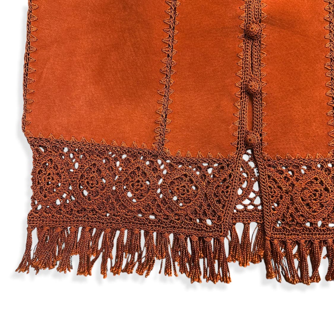 Suede Orange Western Vest 상품이미지4