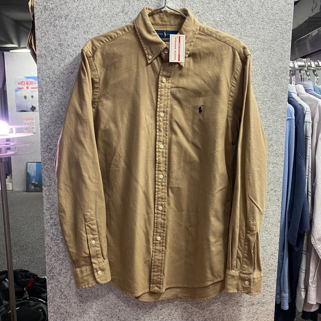폴로 랄프로렌 포니로고 베이지 옥스퍼드 셔츠 B4117 상품이미지2