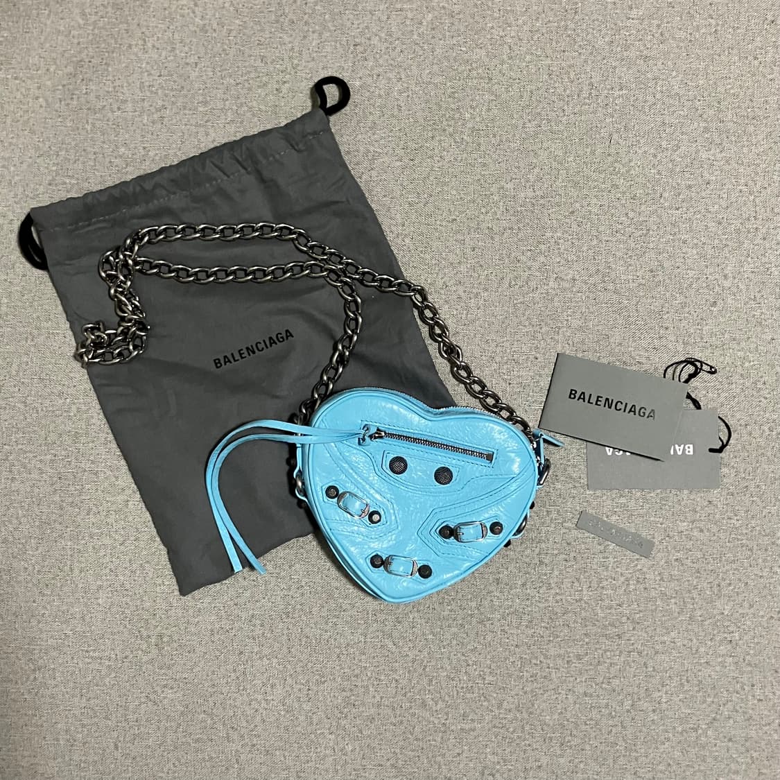 [OS] 발렌시아가 르카골 하트 백 블루 상품이미지6