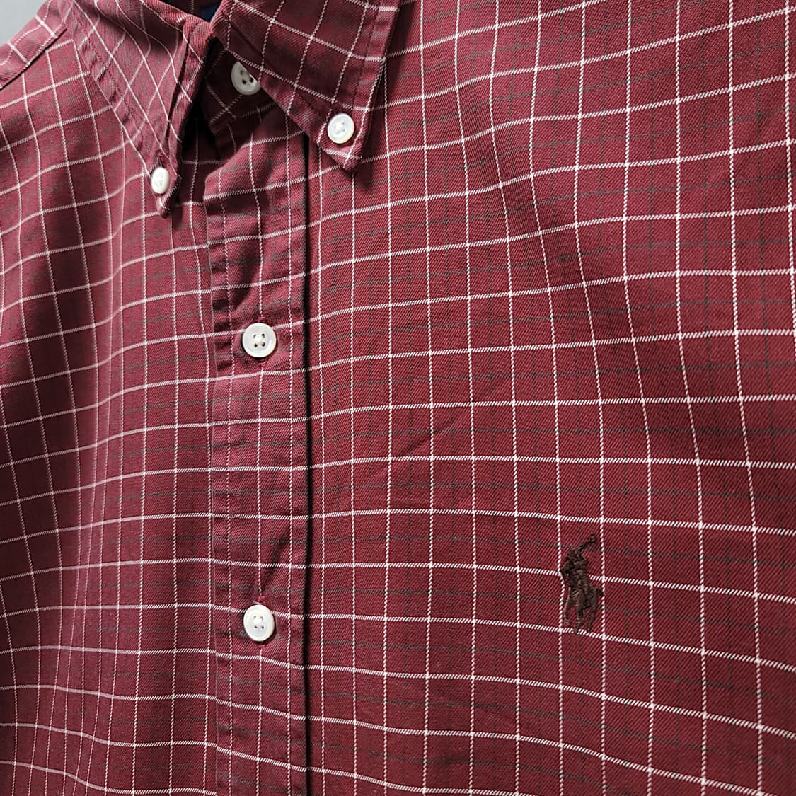 [M] 폴로 브라운 클래식핏 체크 긴팔셔츠 상품이미지5