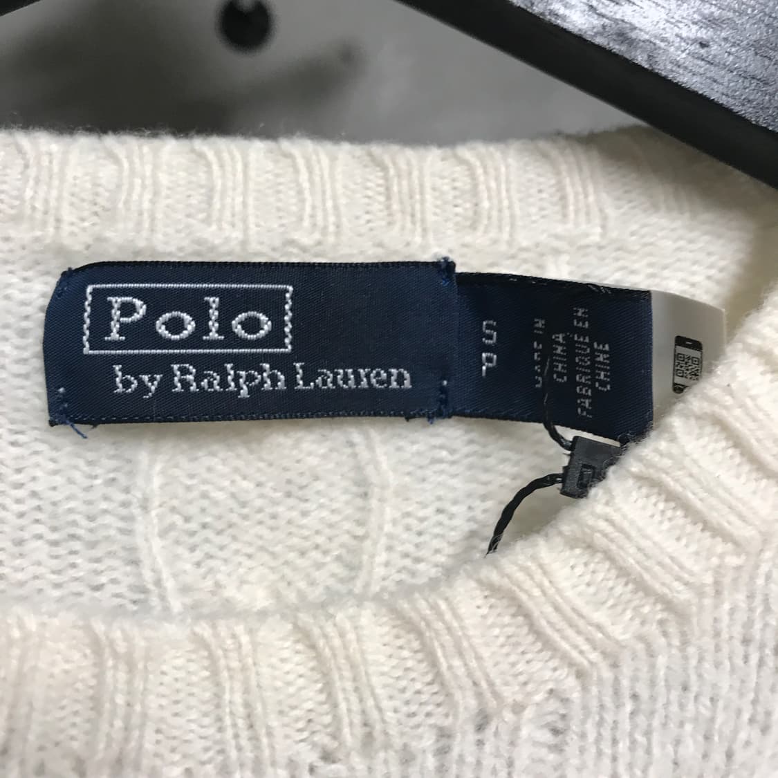 폴로 랄프로렌 QR 케이블 니트 아이보리 S(W) 상품이미지5