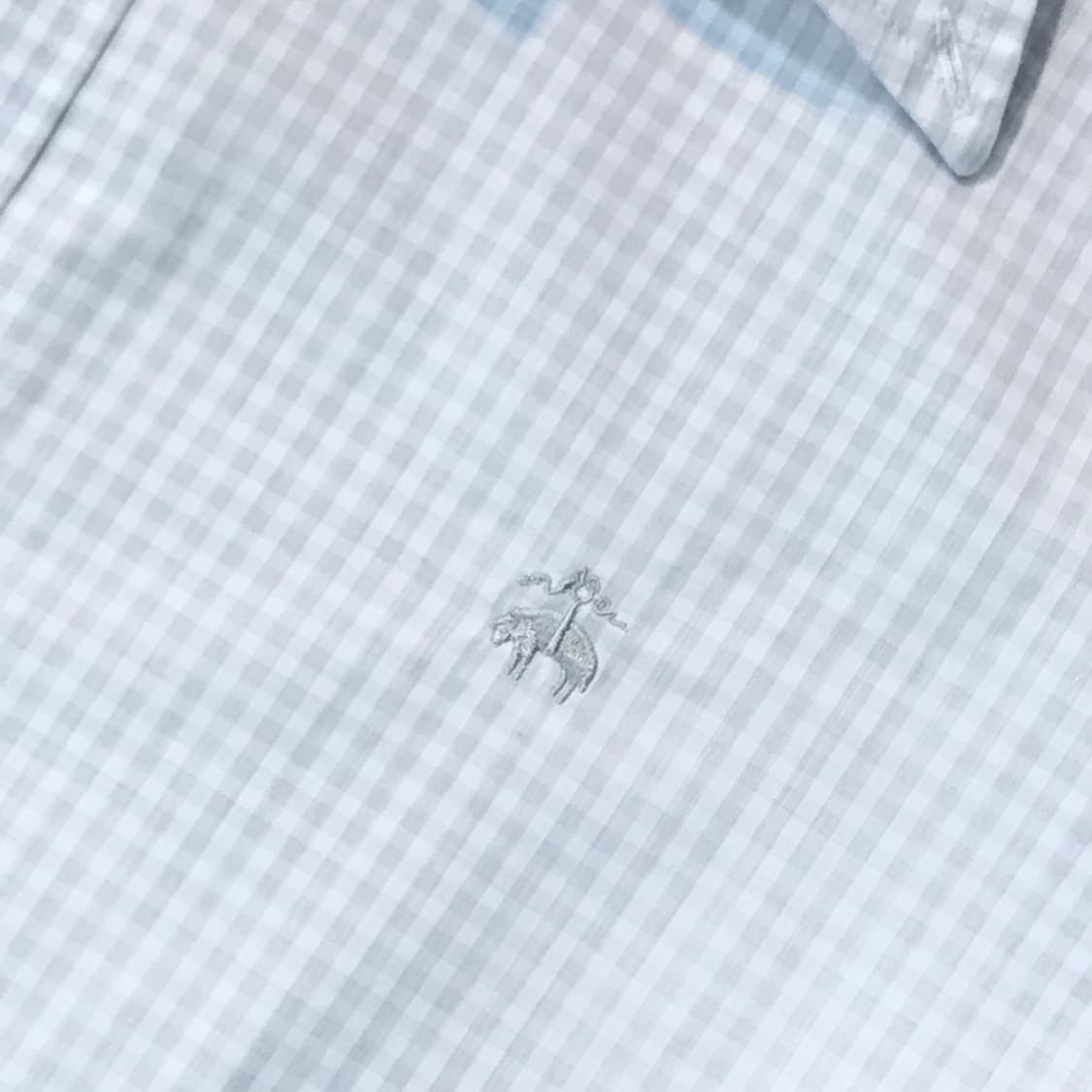 브룩스브라더스 라이트 그레이 깅엄 체크 셔츠 남성 110 사이즈 상품이미지4