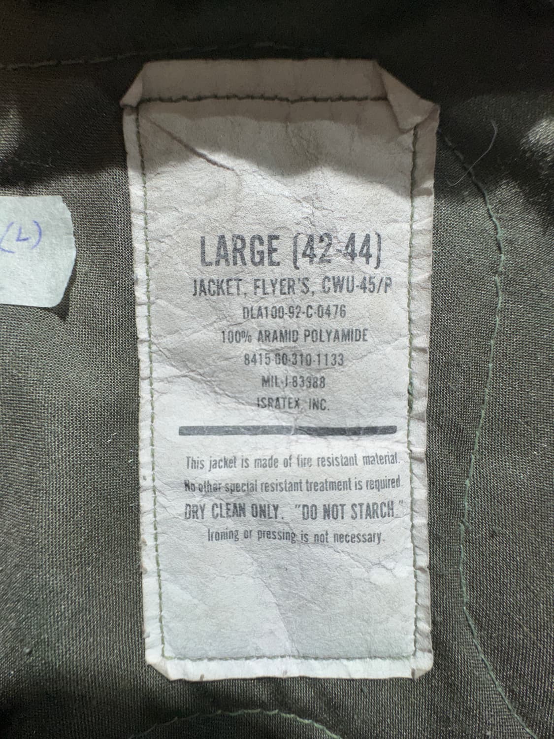 90s USN CWU-45P 플라이트 자켓 (라지) 상품이미지9