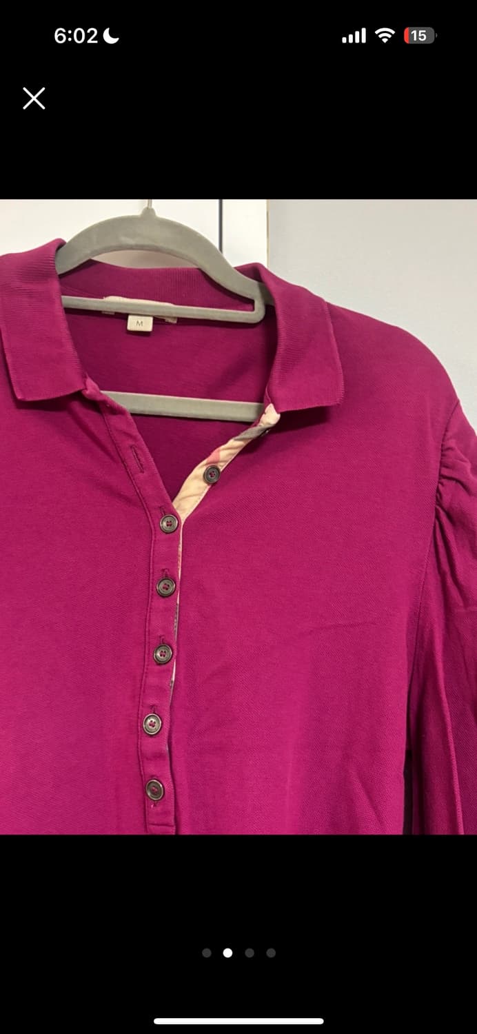 버버리 자주색 티 상품이미지2