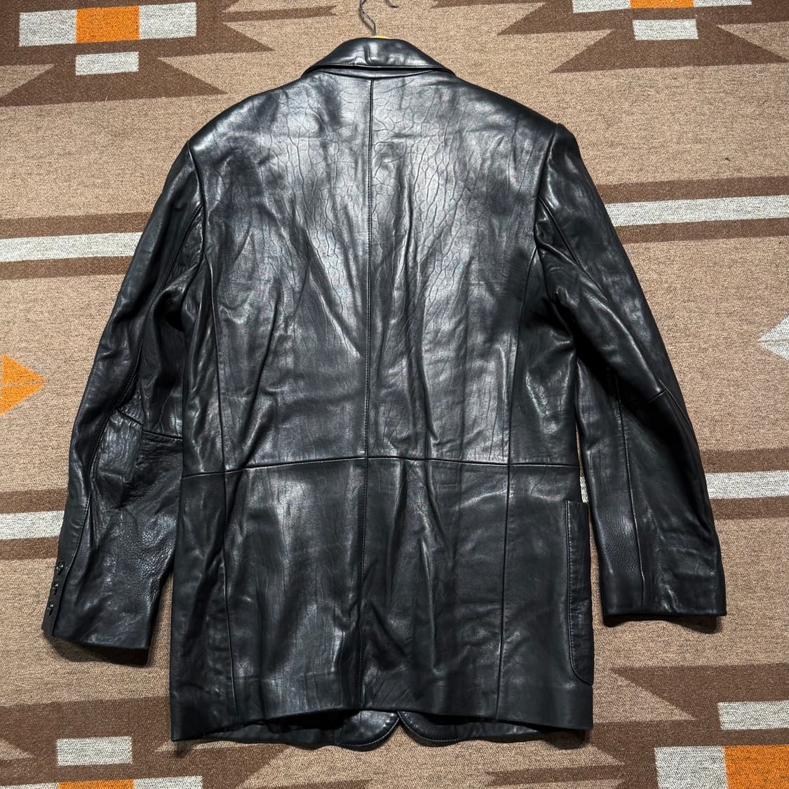 지오다노 00s 램스킨 레더 카 코트 M 양가죽 자켓 상품이미지4