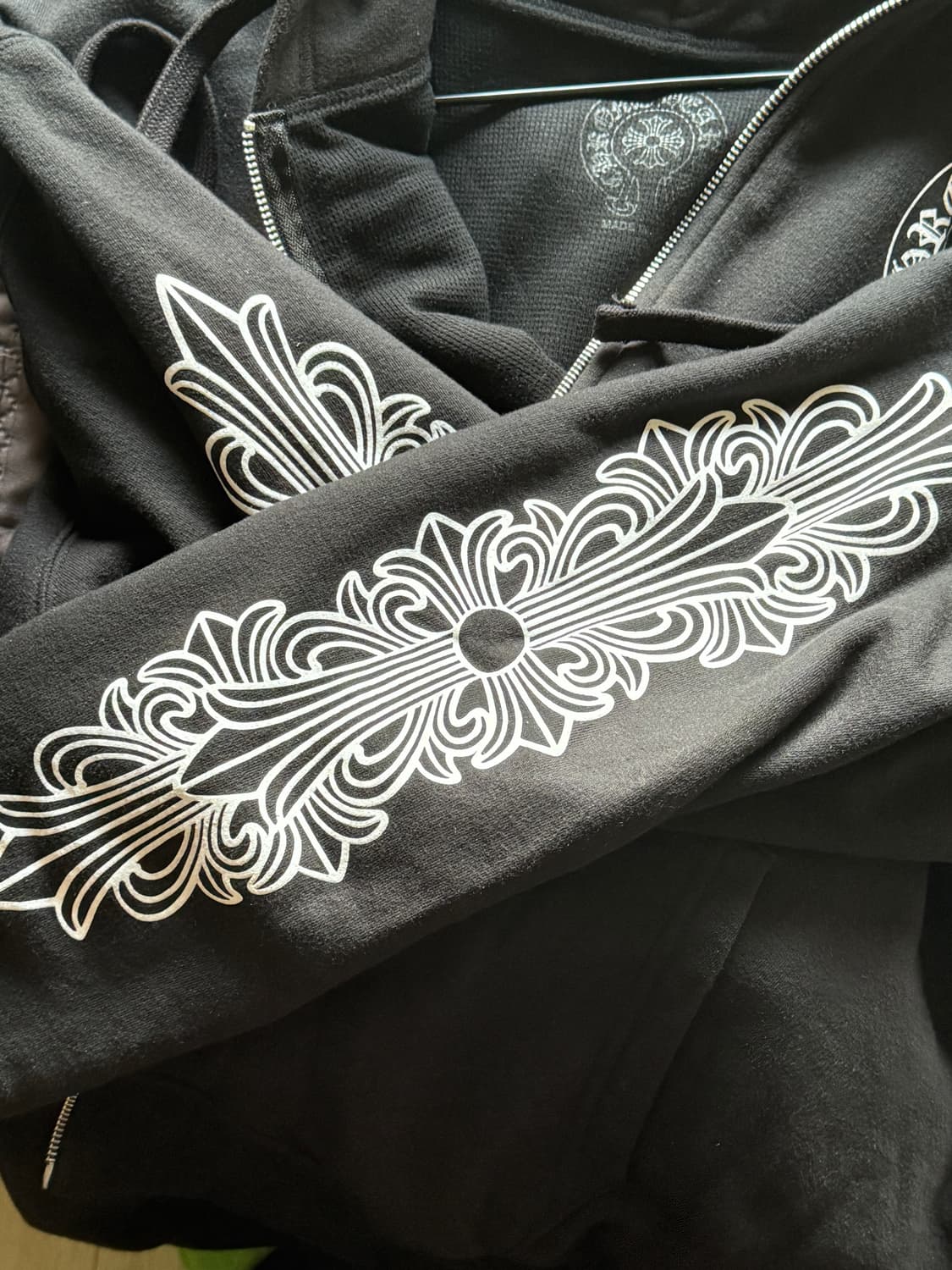 크롬하츠 홀스슈 플로랄 헤비웨이트 후드 집업 L 라지 상품이미지2