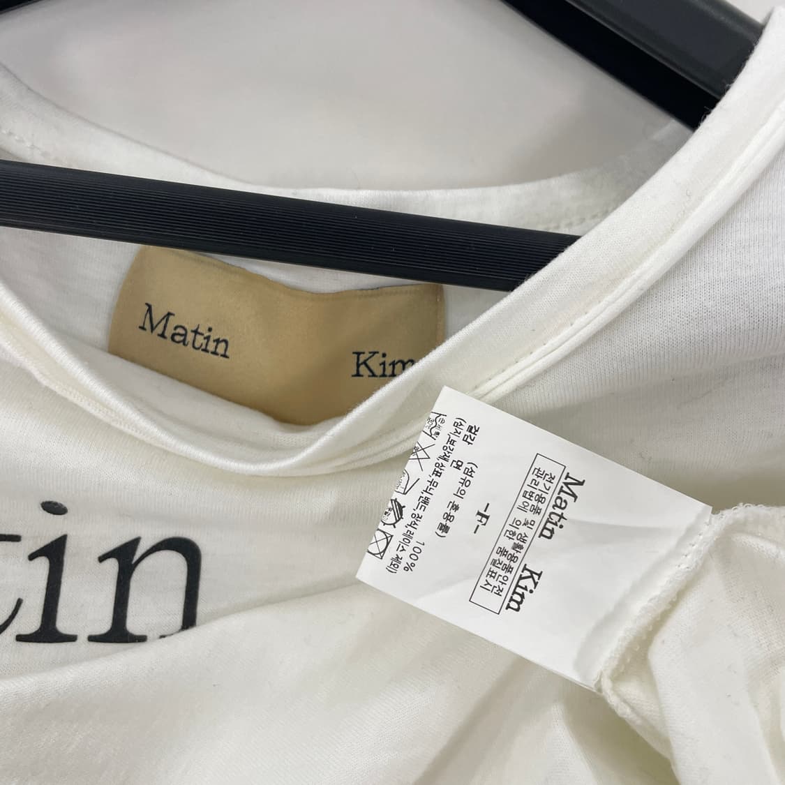 마땡킴 여성F 크롭 화이트 반팔 티셔츠 상품이미지4