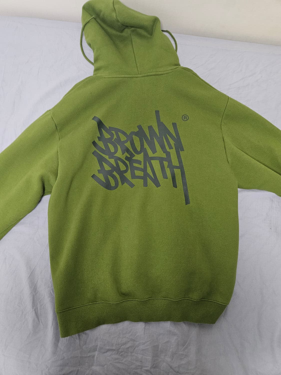 브라운브레스 연두색 후드티 상품이미지2