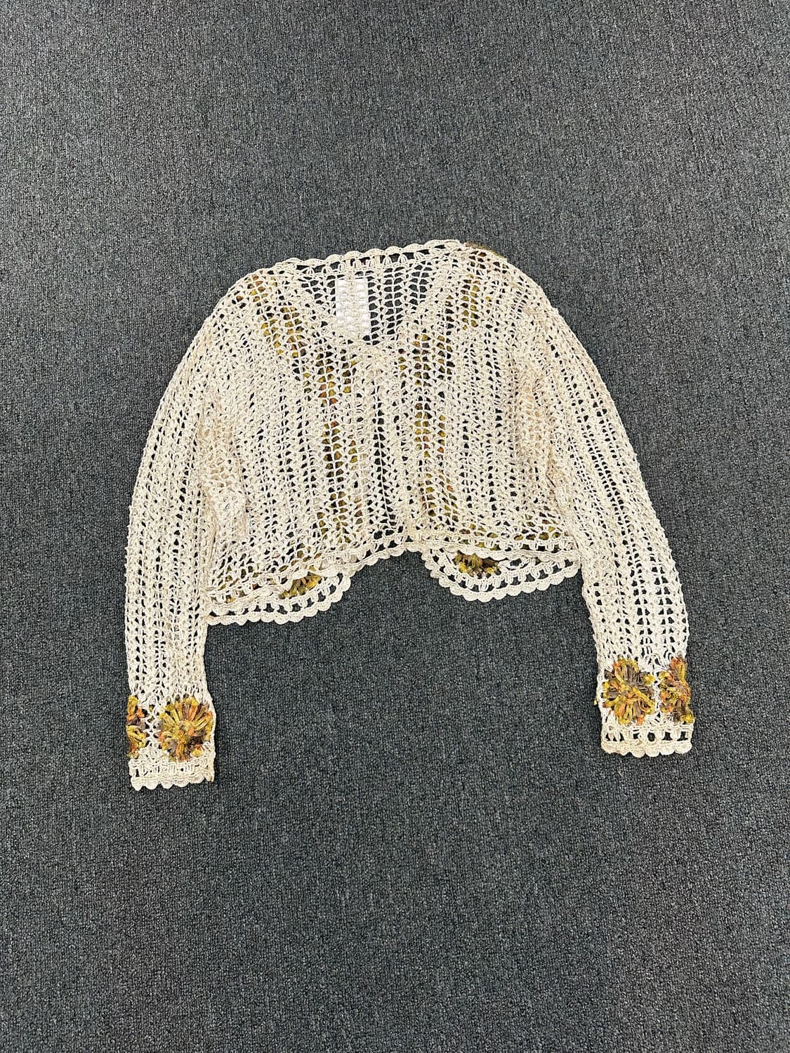 OS)Japanese vintage 여성 크로셰 가디건 상품이미지5
