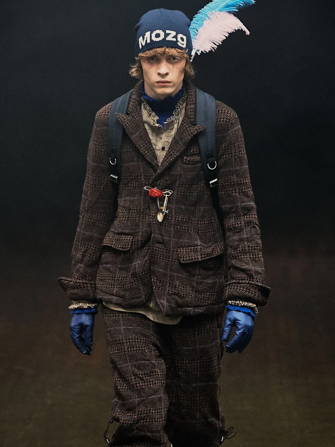 언더커버 19aw 축융 울 니트 블레이저 블랙 상품이미지1