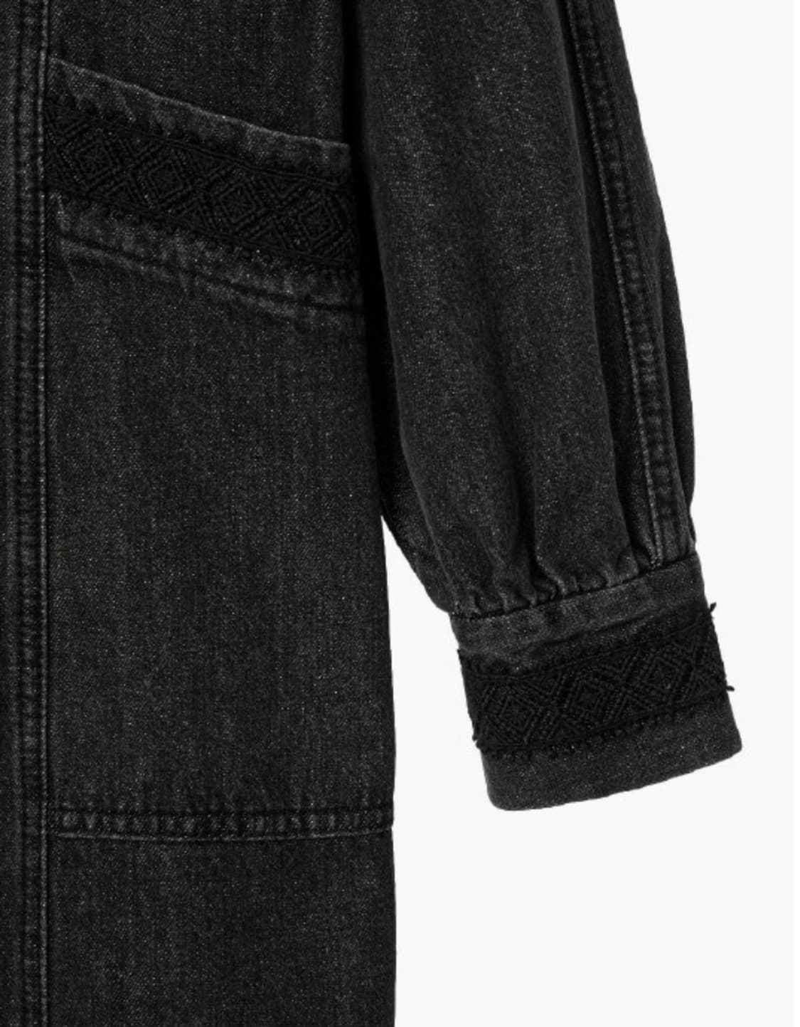 새상품 KUME 쿠메 흑청 집업 원피스  상품이미지6