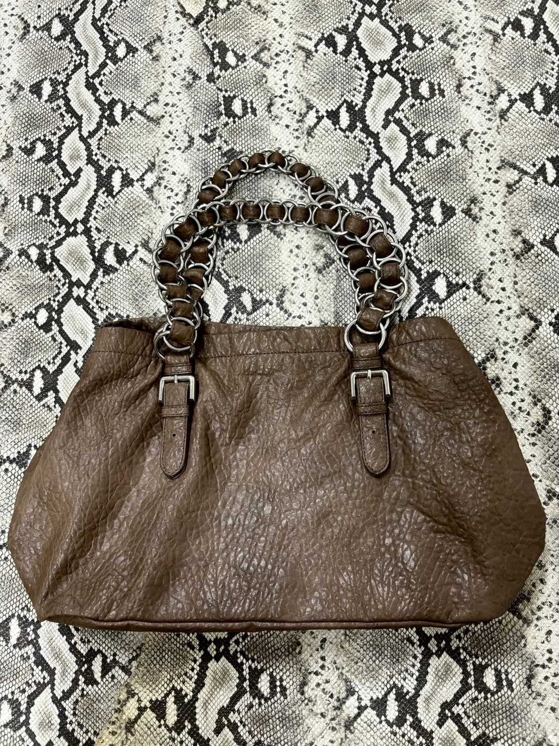 “Armani Jeans” Brown Leather Chain Bag 상품이미지7