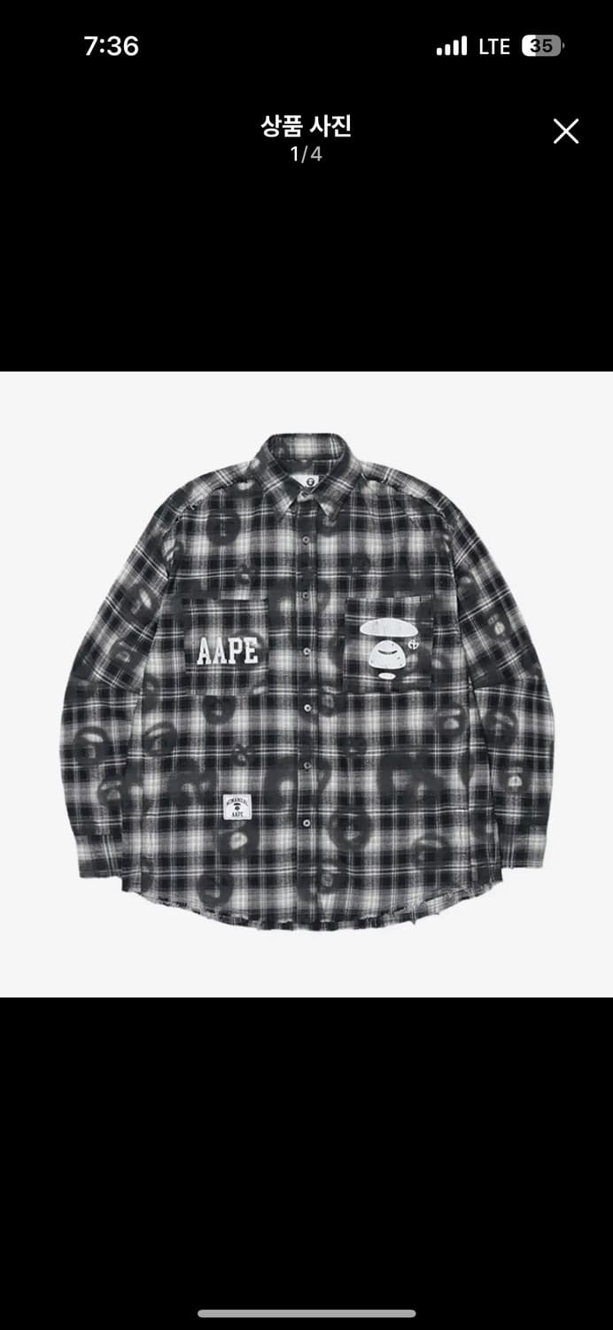 노매뉴얼 X 에이프 셔츠 상품이미지1