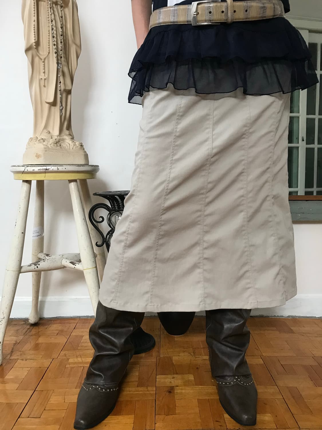vintage beige skirt (26inch) 상품이미지3