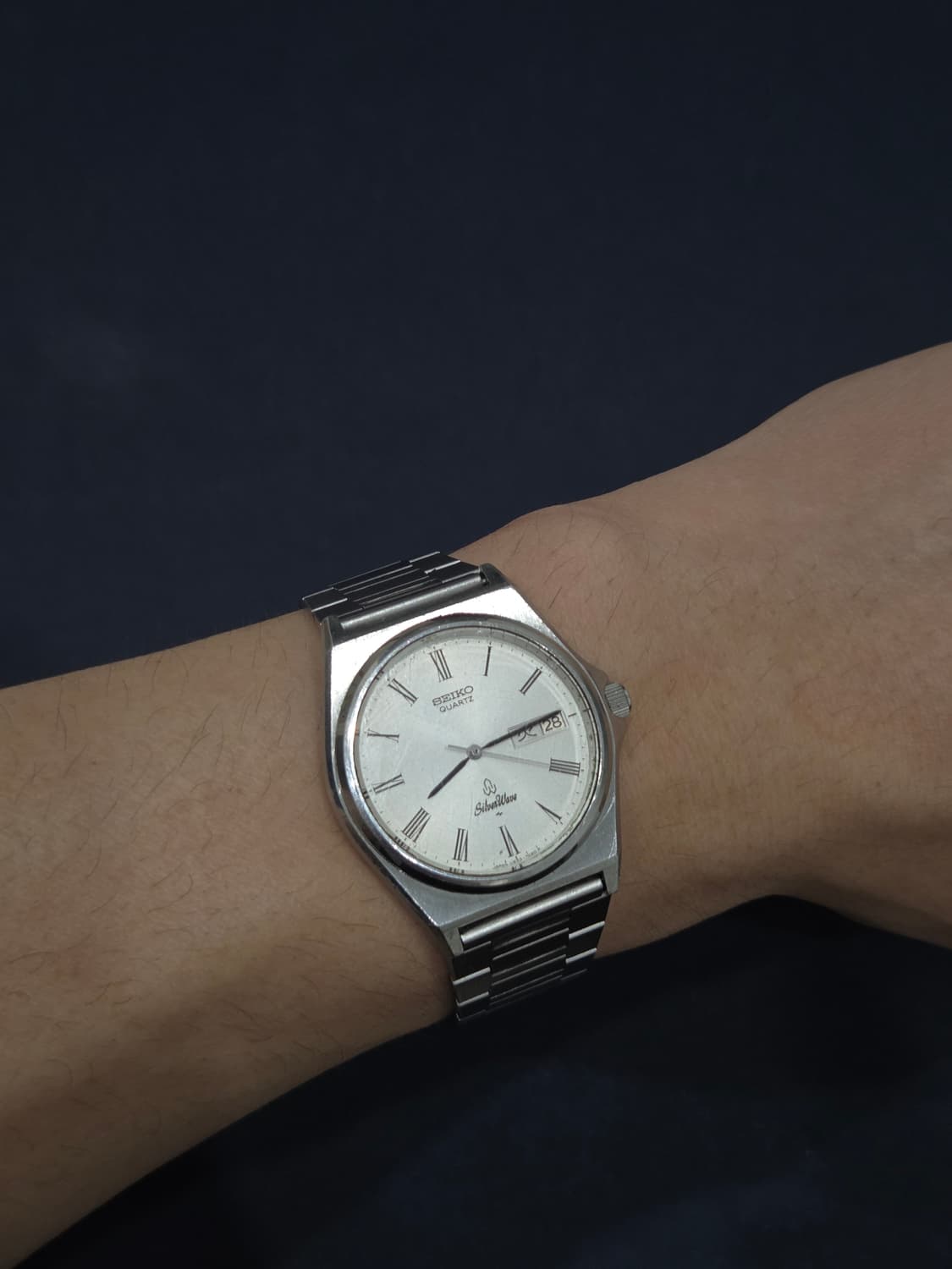 80s 빈티지 세이코 실버웨이브 쿼츠 로만 다이얼 (5933-7020) 상품이미지9