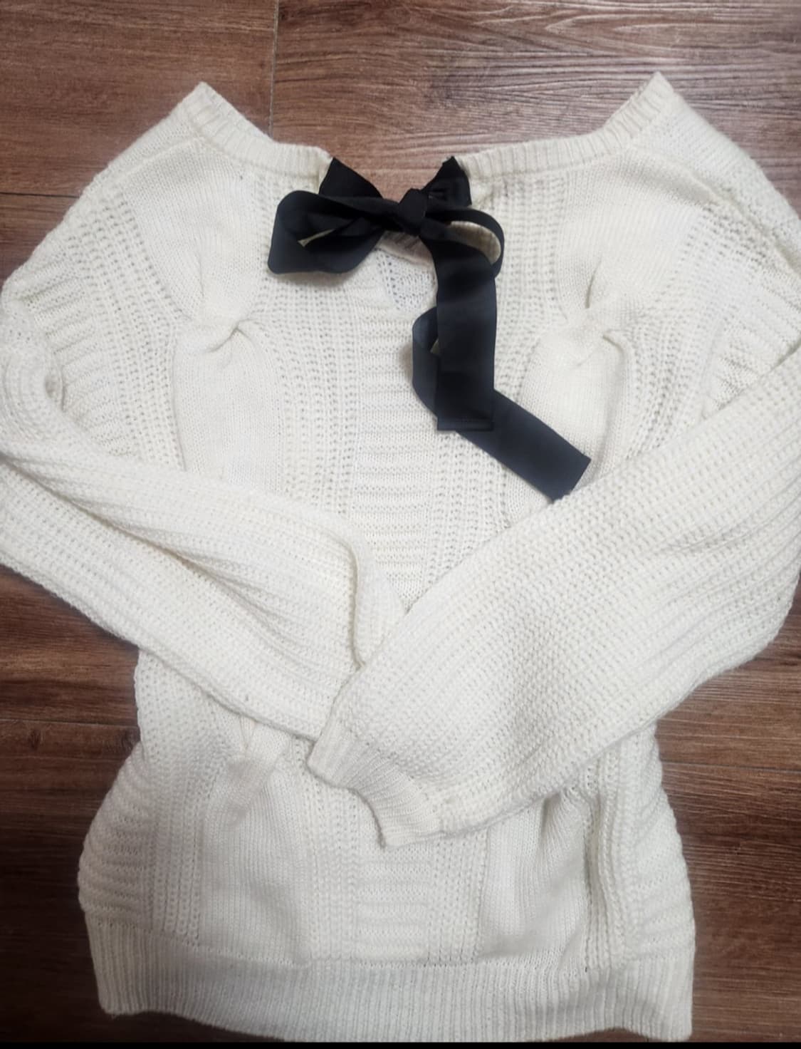 빈티지 달천깔 히메갸루st. 잉그니 리본니트 상품이미지2