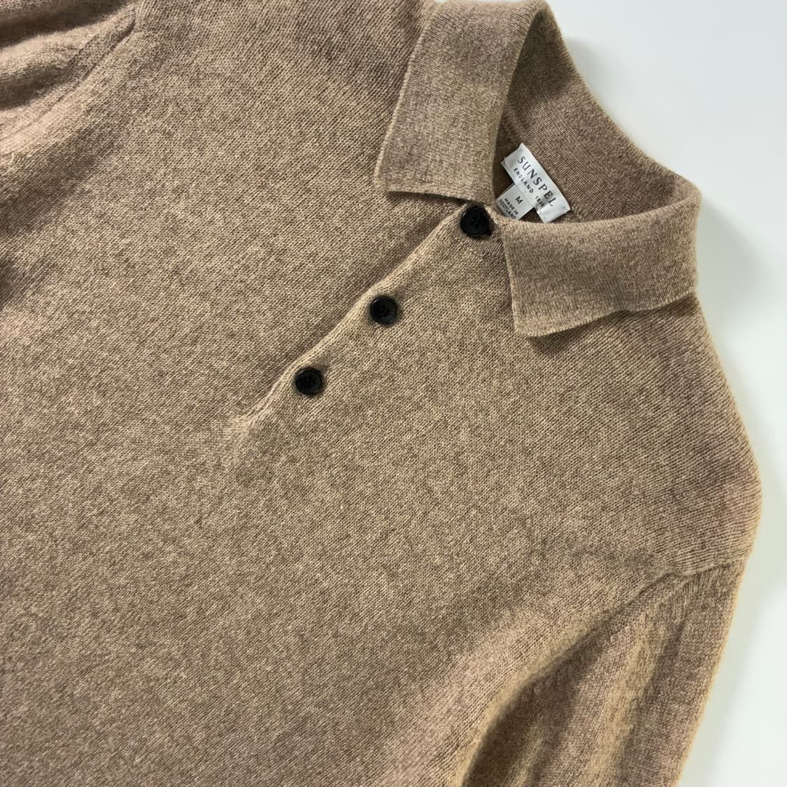 Sunspel  선스펠 캐시미어 브라운 카라 니트   상품이미지3