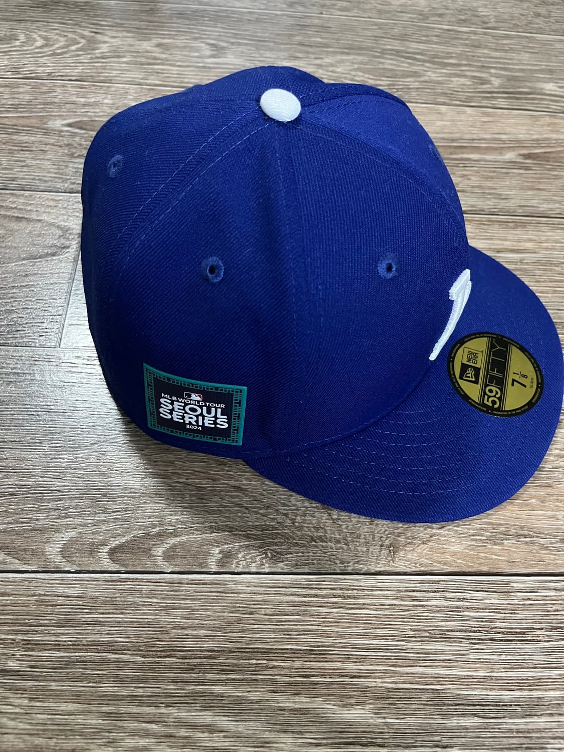 뉴에라 59Fifty LA다저스 서울 시리즈 다크로얄 모자 56.8  상품이미지3