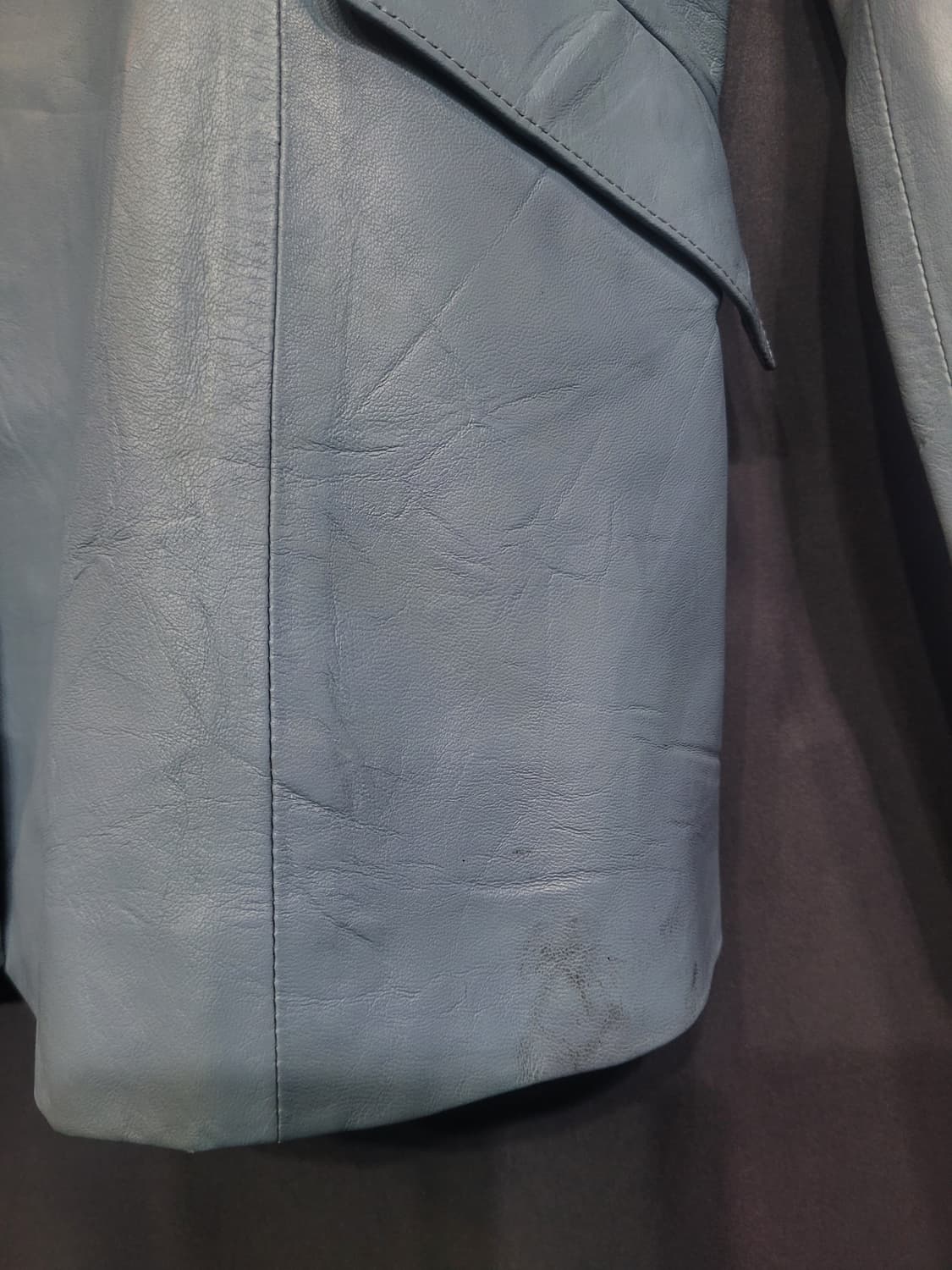 BALMAIN 발망 빈티지 레더 블레이저 상품이미지5