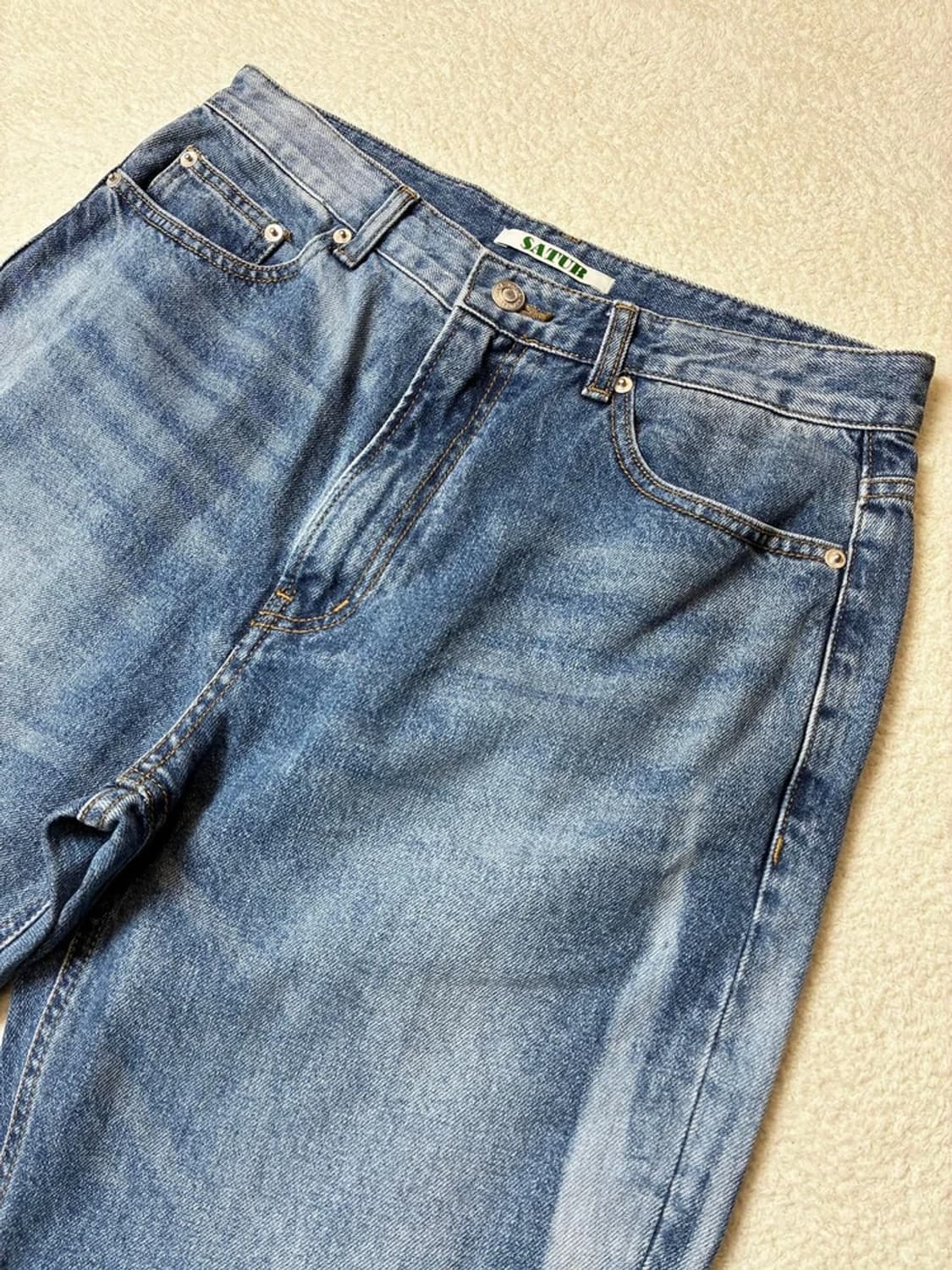 세터 Satur 블리치드 스트레이트 데님 팬츠 PN6394 상품이미지2