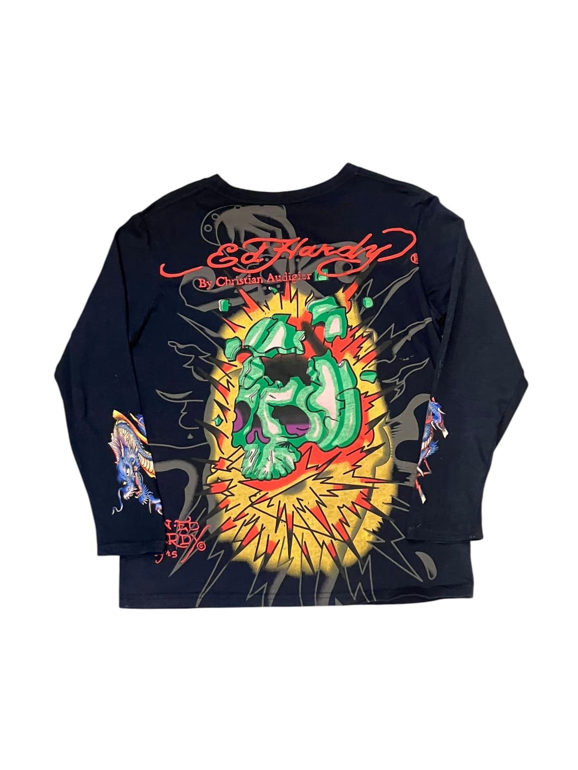 에드하디 스컬프린팅 레이어드 롱슬리브 블랙 M #csz3864 상품이미지3