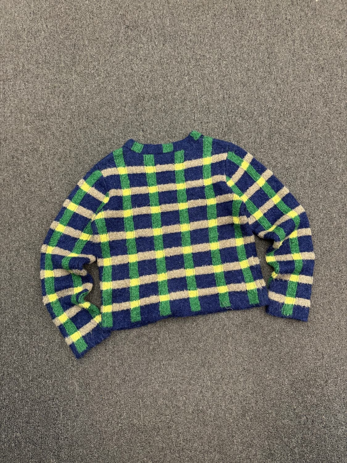 OS)SLY 빈티지 체크 패턴 여성 니트 상품이미지4