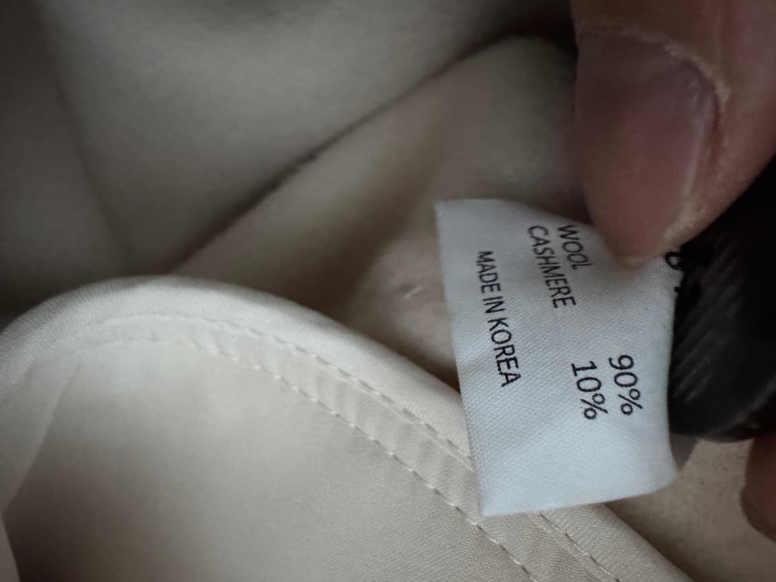 여성 블루민 Blumin 핸드메이드 캐시미어 혼방 벨티드 코트 상품이미지7