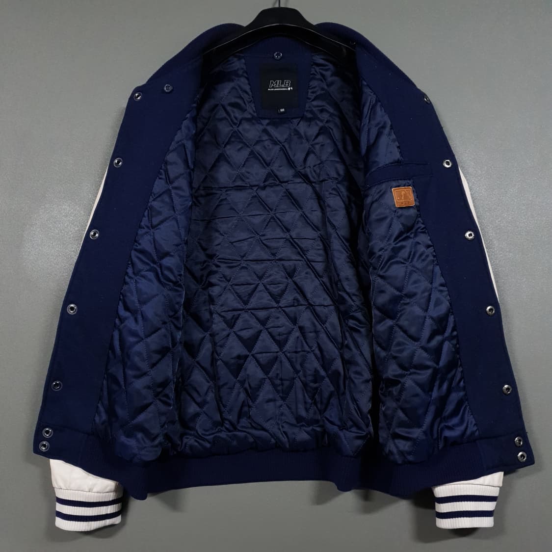 100 (L) MLB 뉴욕 양키스 소가죽 레더 울 바시티 자켓 NY 상품이미지5